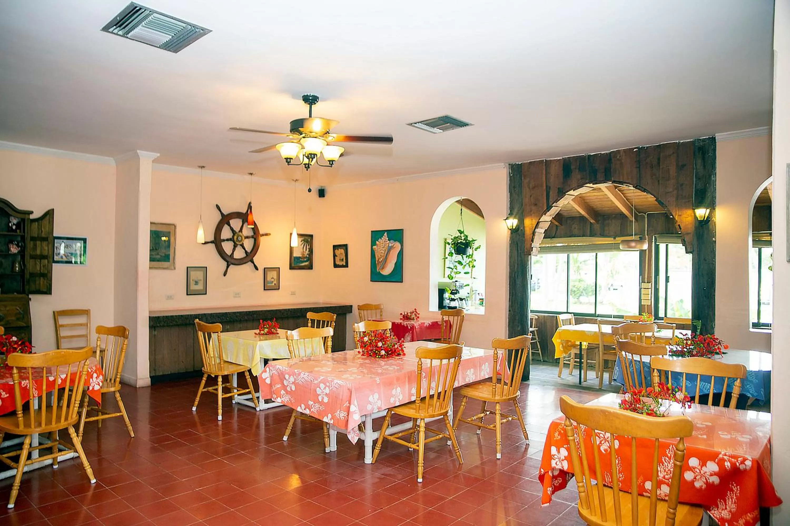 Dining area in Orange Hill Beach Inn