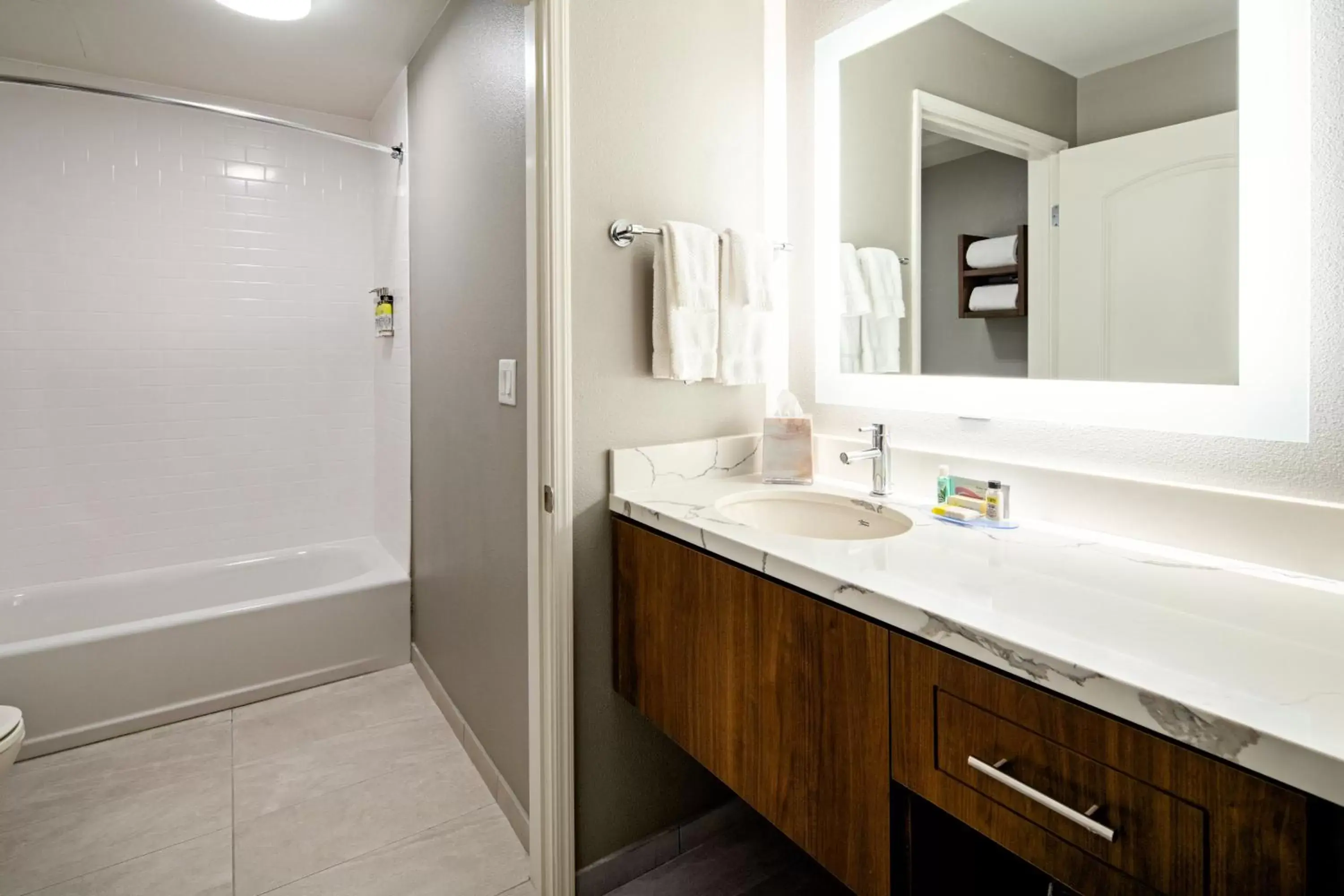 Photo of the whole room, Bathroom in Staybridge Suites - Long Beach Airport, an IHG Hotel