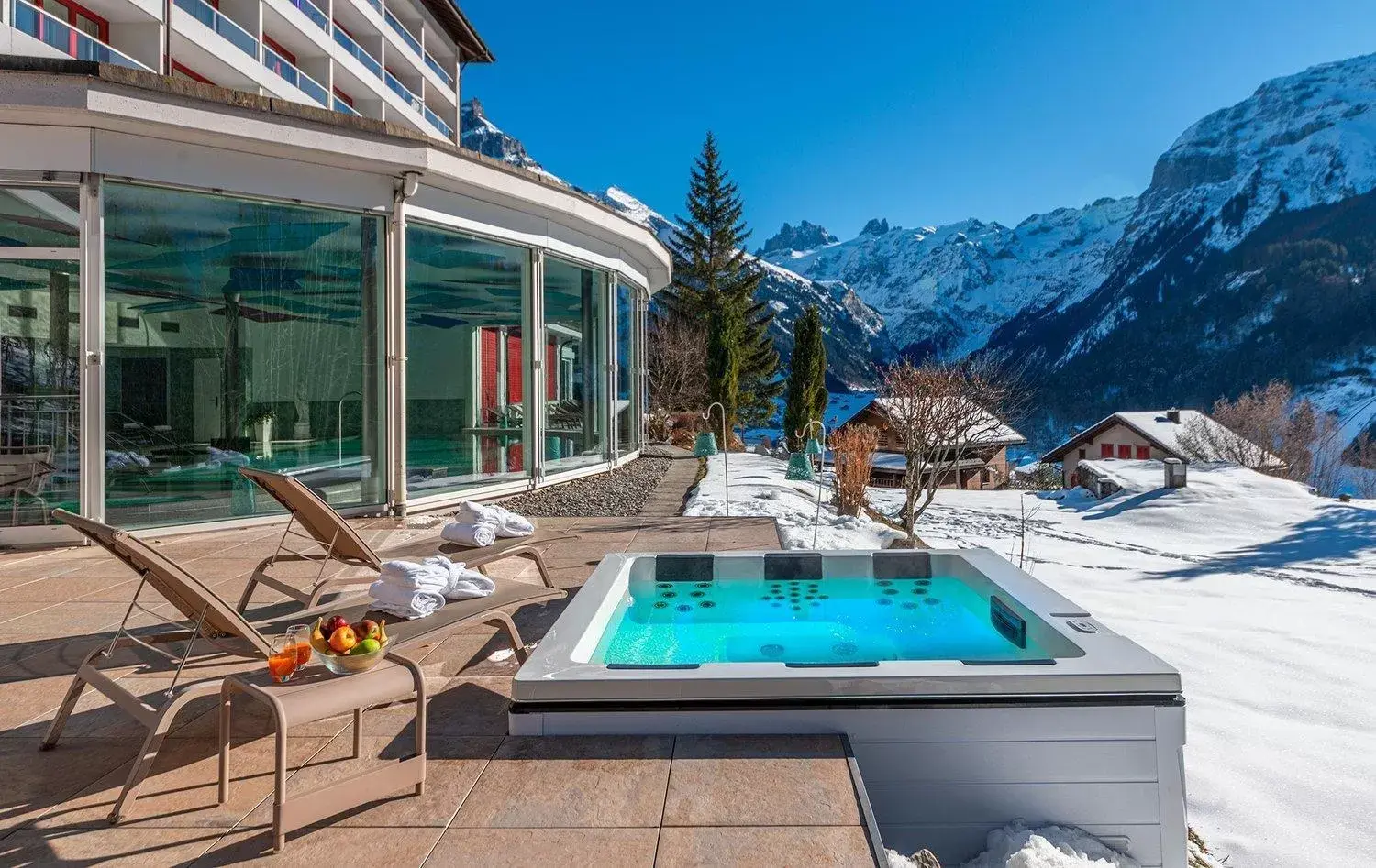 Winter, Swimming Pool in Hotel Waldegg - Adults only