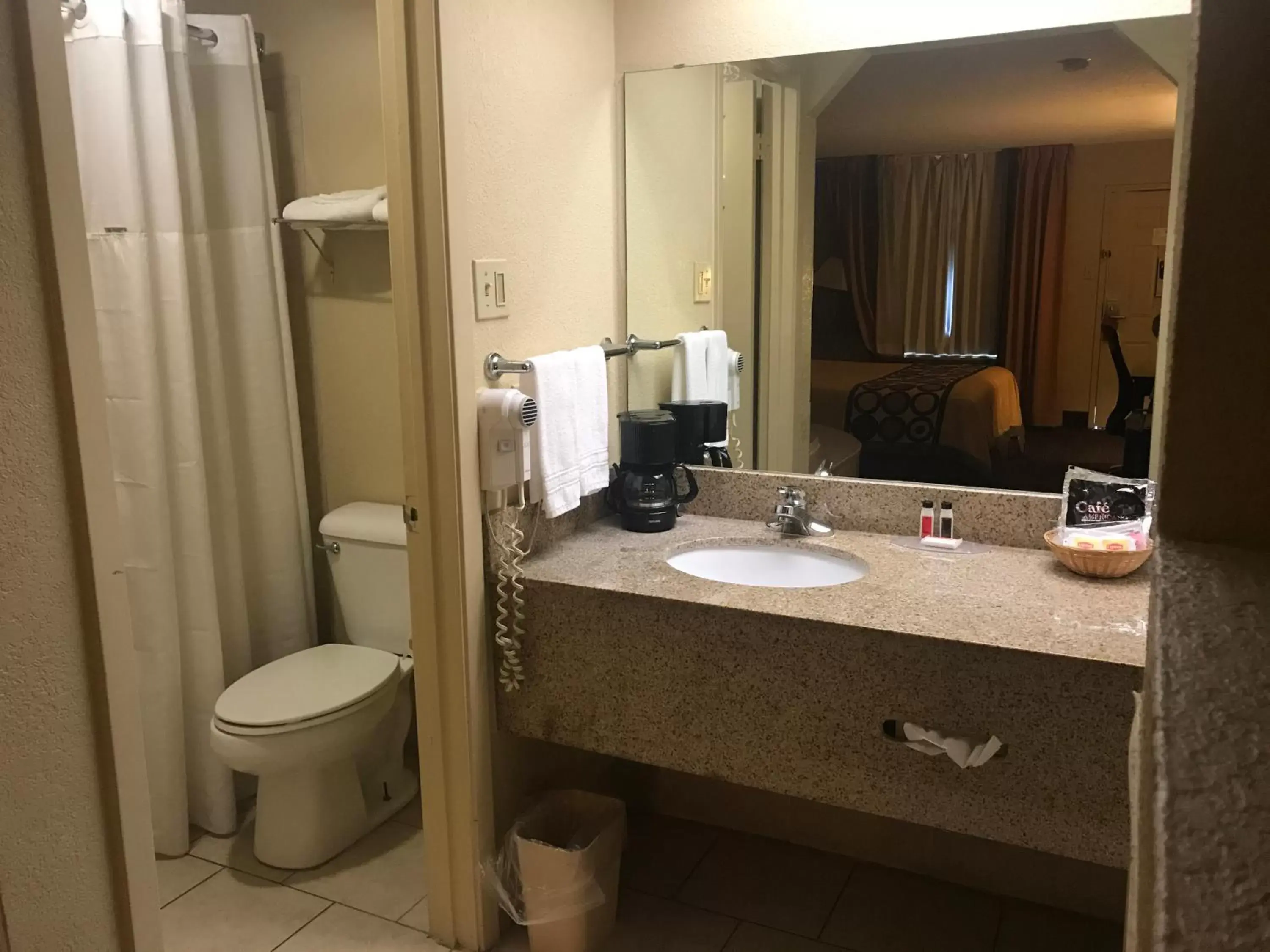 Bathroom in Super 8 by Wyndham Monroe