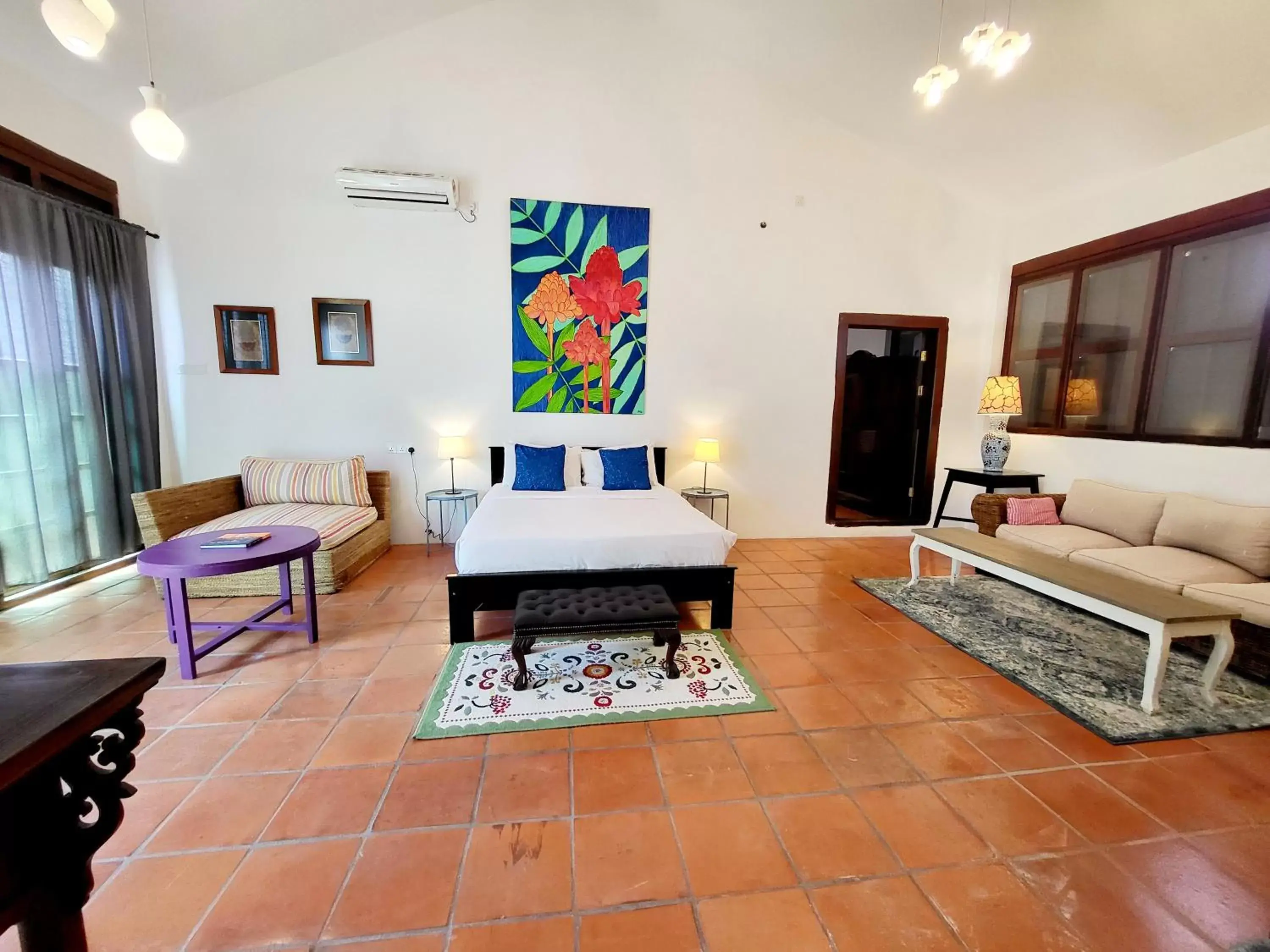 Bed, Seating Area in East Indies Mansion