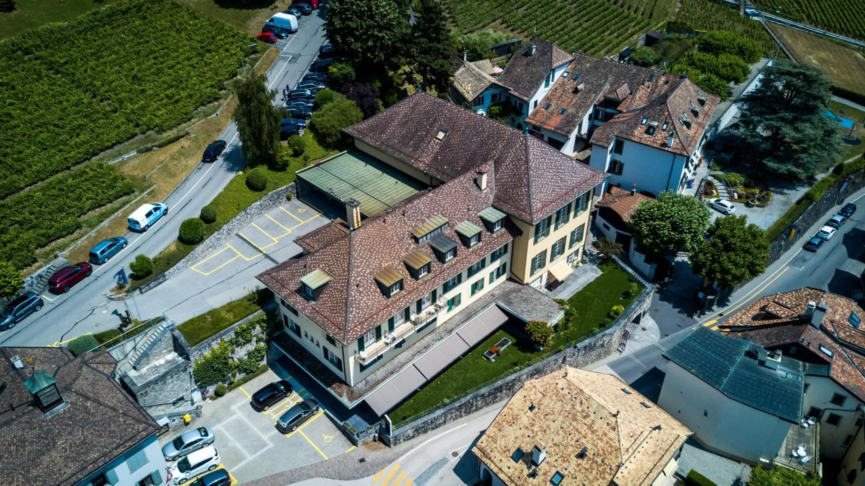 Bird's eye view, Bird's-eye View in Châtonneyre Hotel & Restaurant