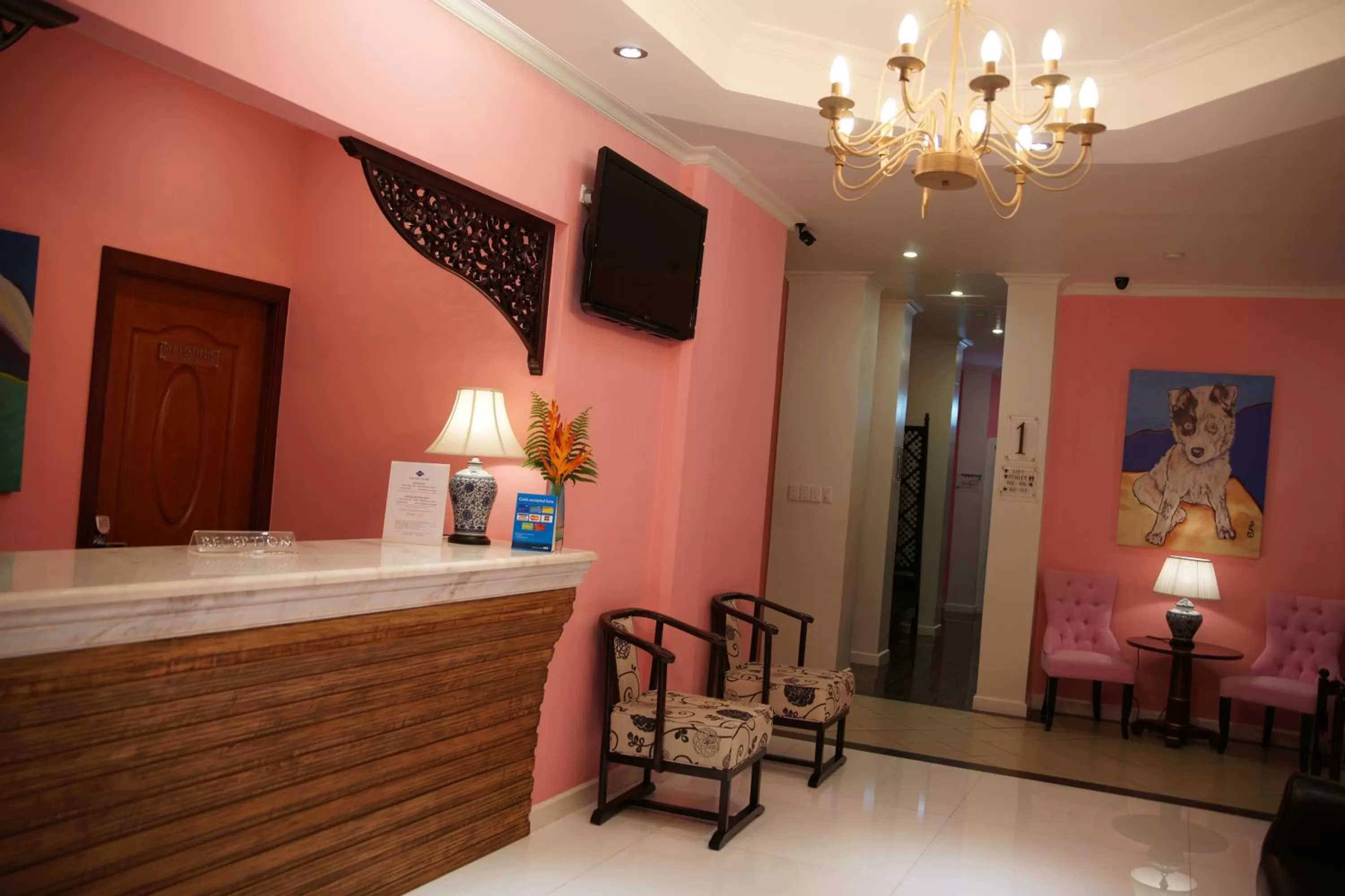 Lobby or reception in Hotel Morobe