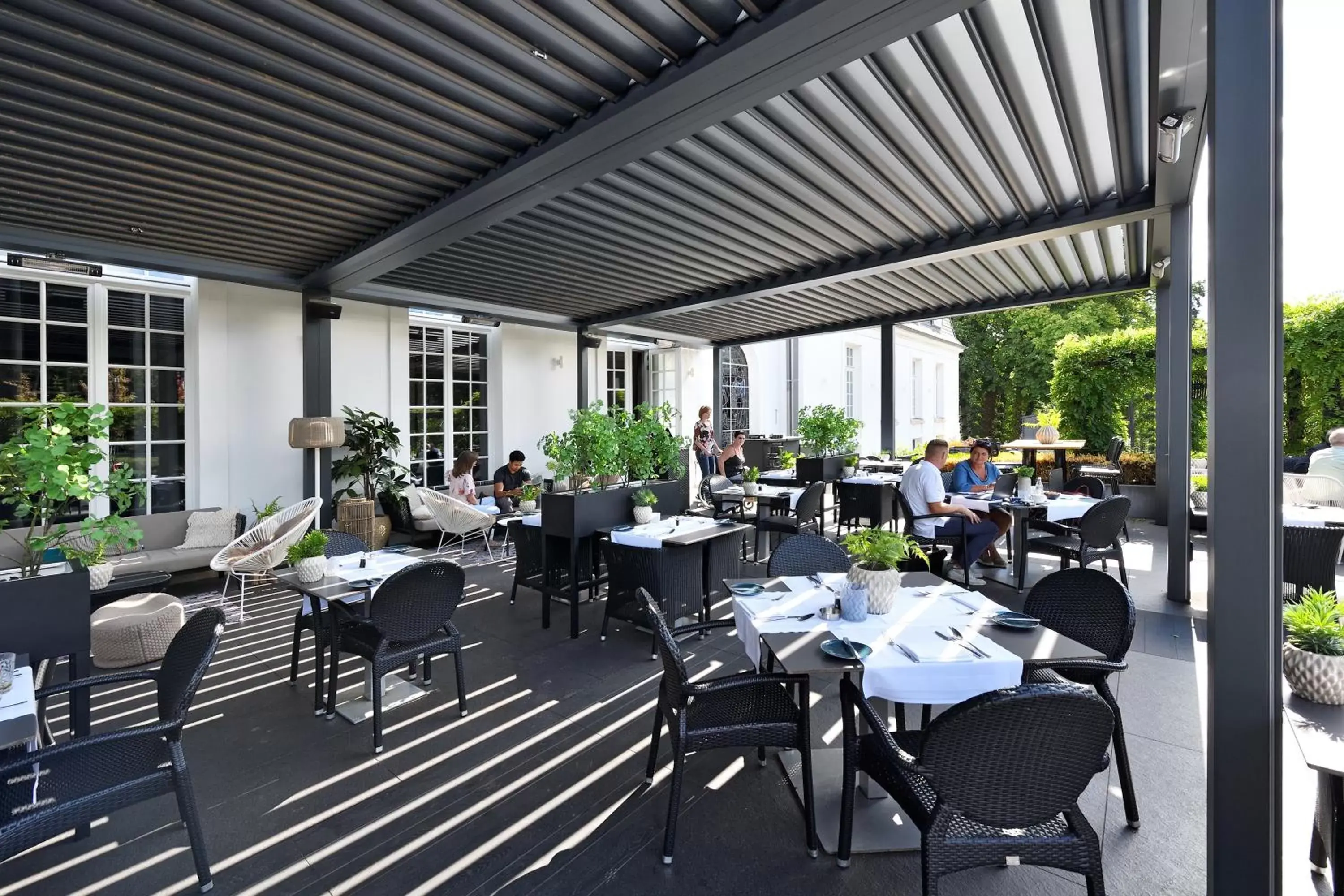 Balcony/Terrace, Restaurant/Places to Eat in Van Der Valk Hotel Brugge Oostkamp