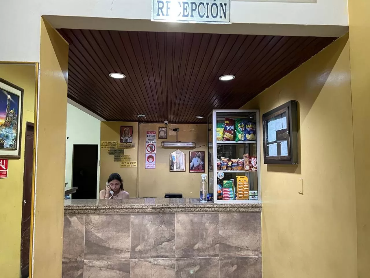 Lobby or reception in Hotel Los Andes