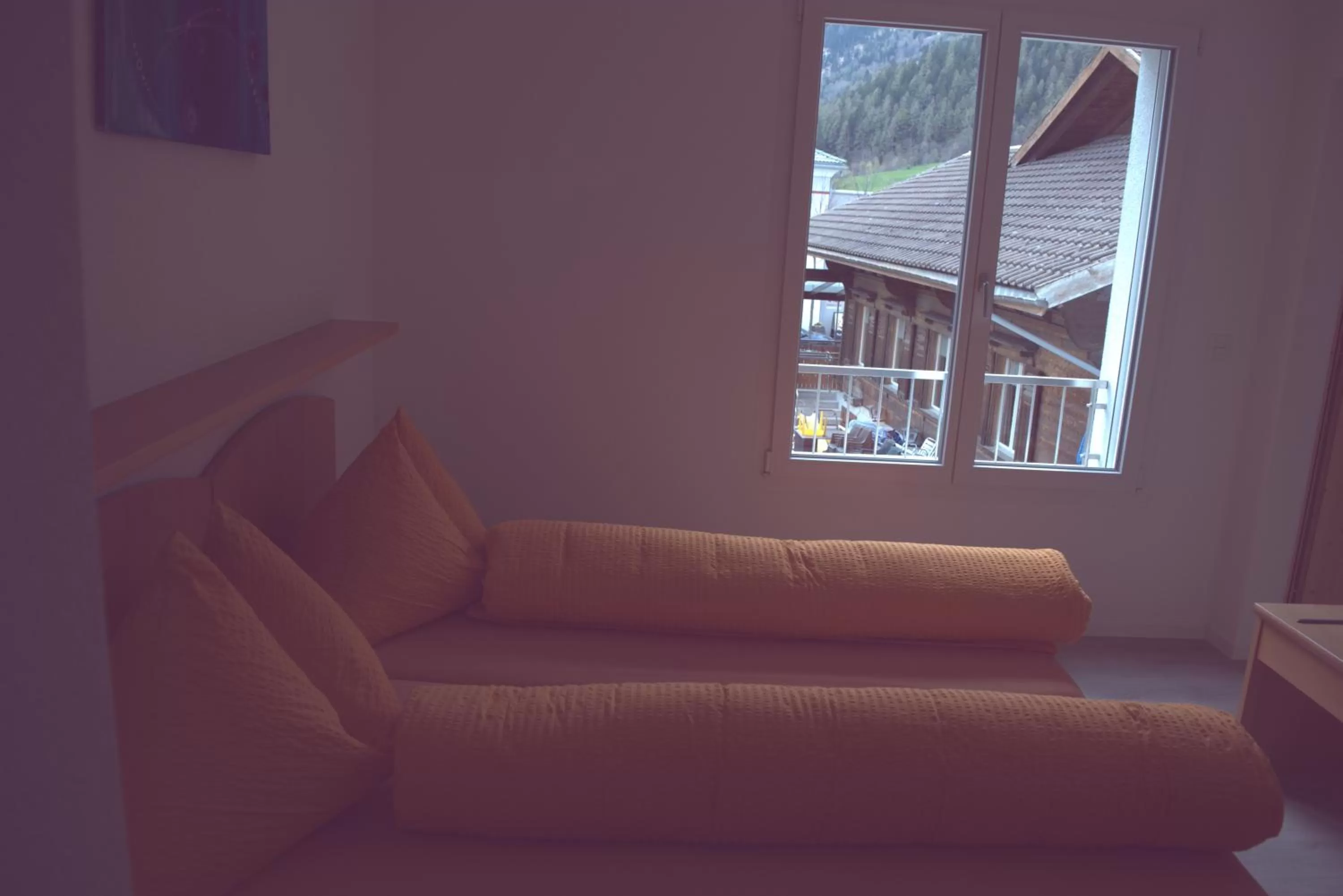 Bed, Seating Area in Ristorante Pensione Chalet Stazione