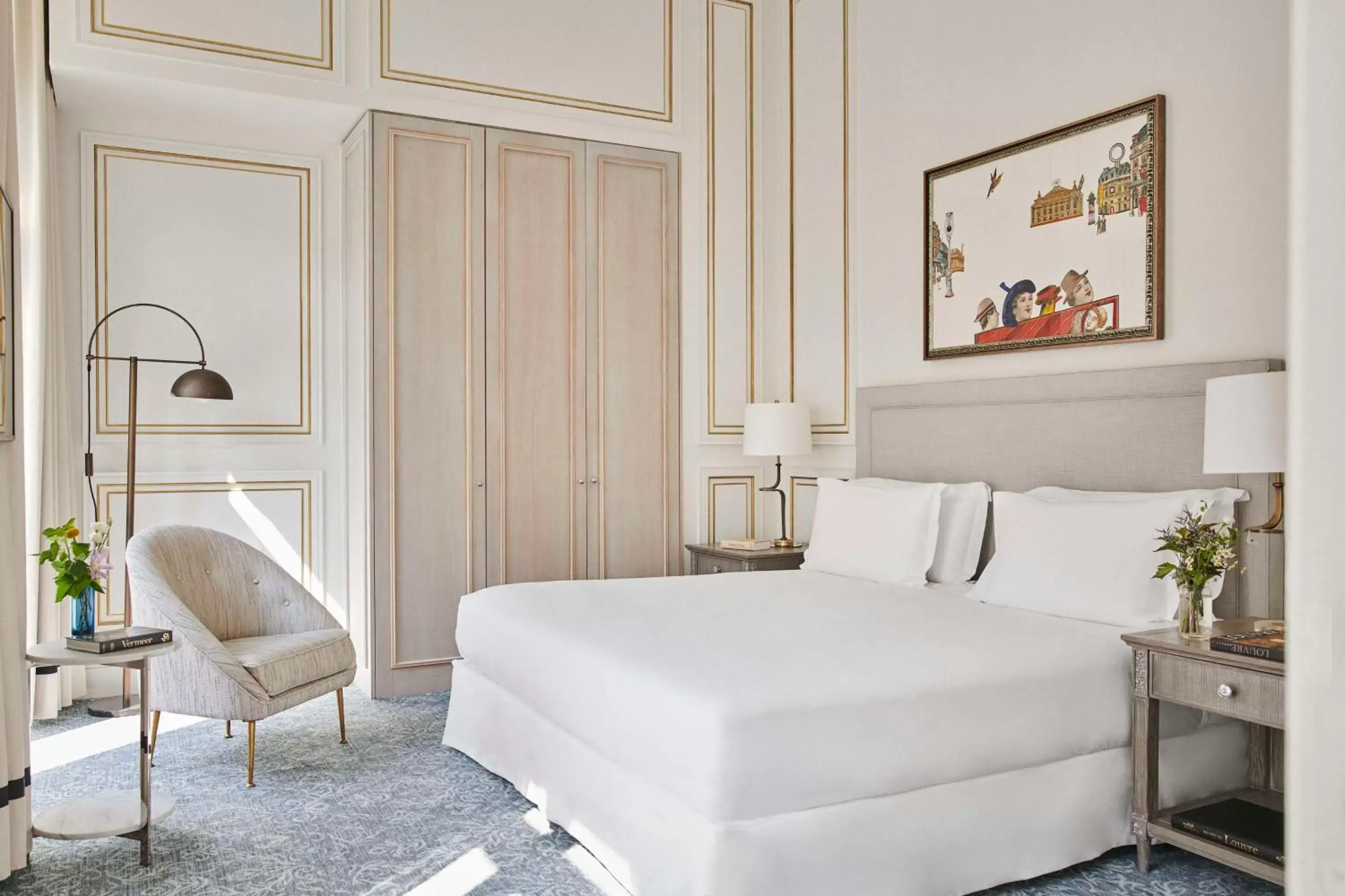 Photo of the whole room, Bed in Hôtel du Louvre, in The Unbound Collection by Hyatt