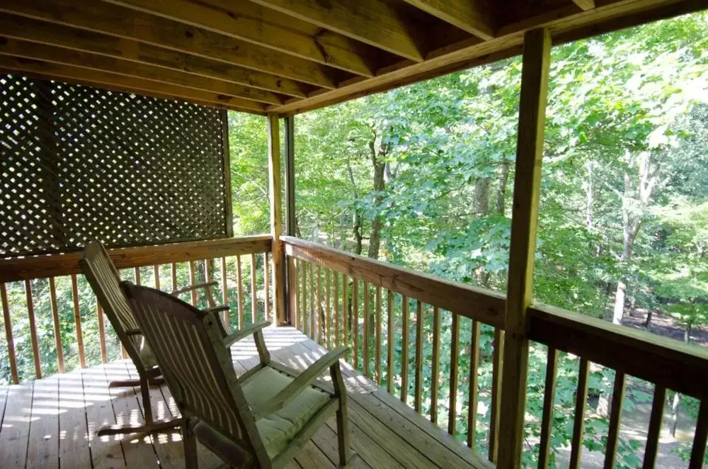 View (from property/room), Balcony/Terrace in Asheville Cabins of Willow Winds