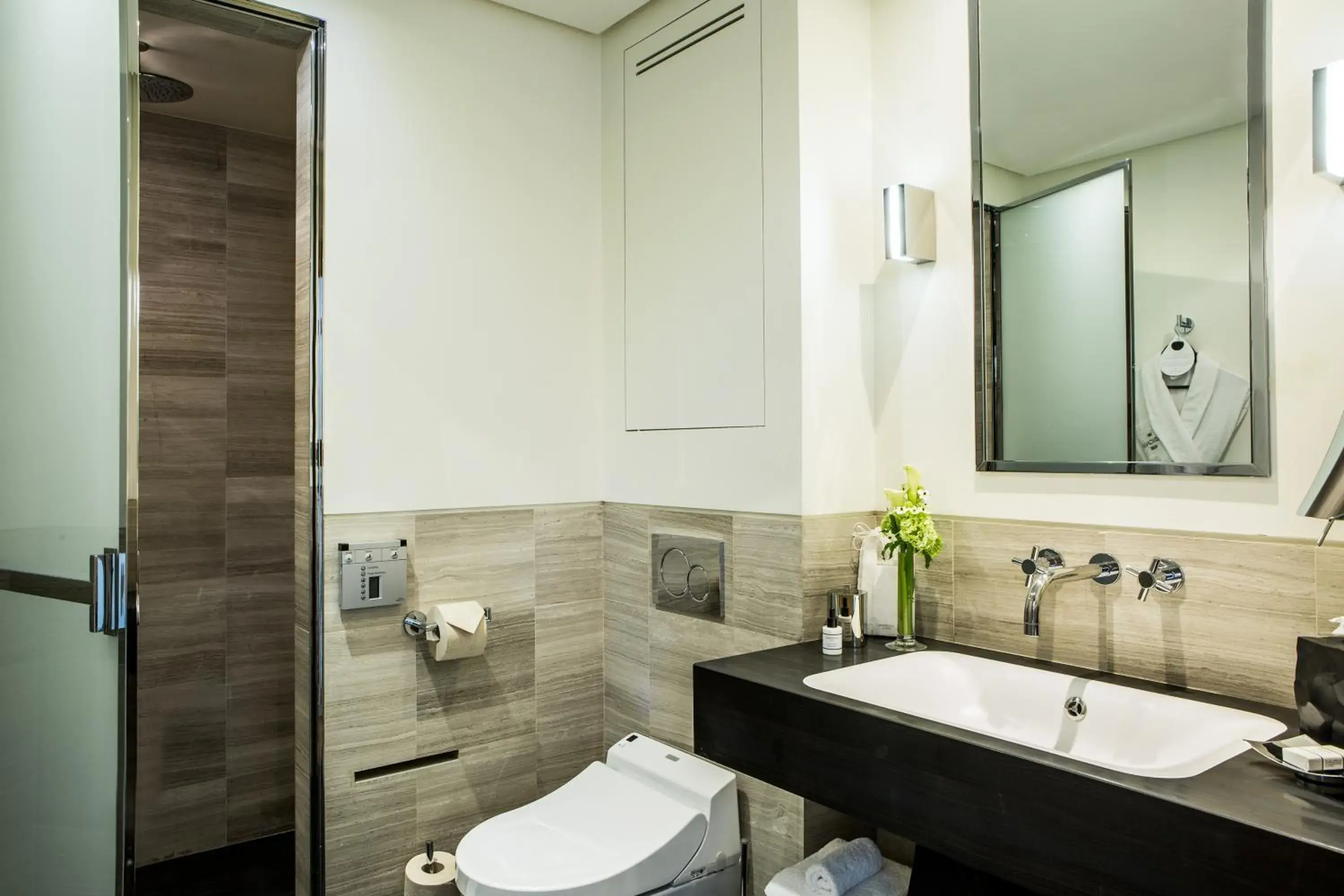 Shower, Bathroom in Hotel Marignan Champs-Elysées