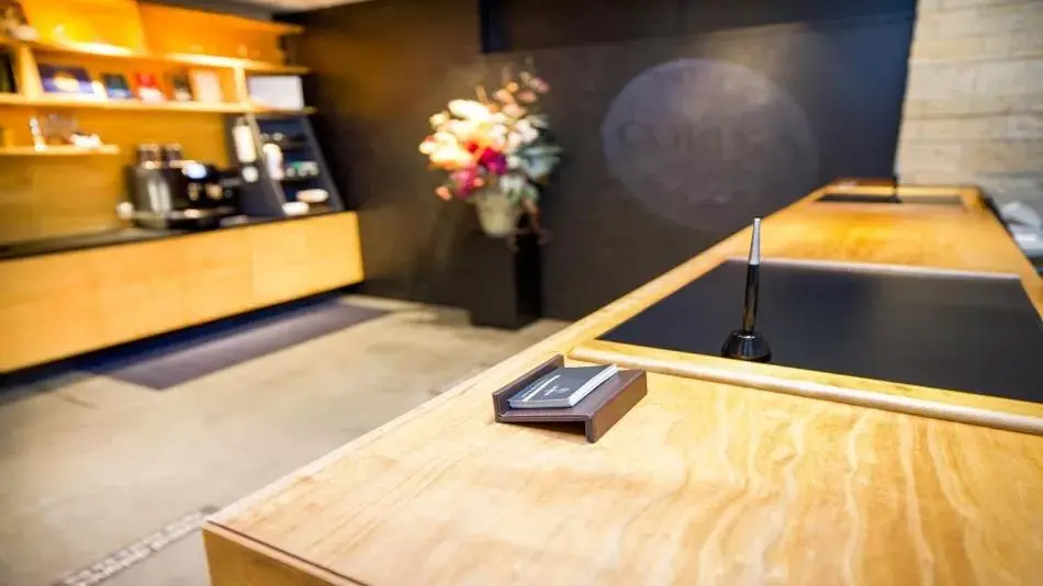 Lobby or reception, Kitchen/Kitchenette in Hotel Cordia Osaka