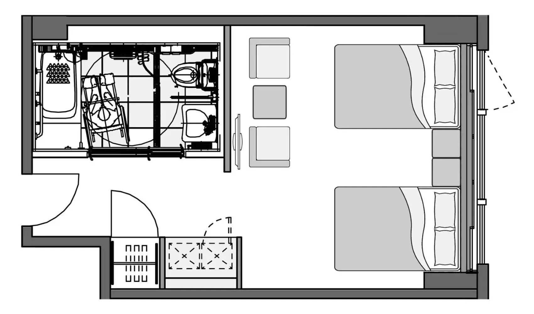 Floor Plan in KAYA Kyoto Nijo Castle, BW Signature Collection by Best Western