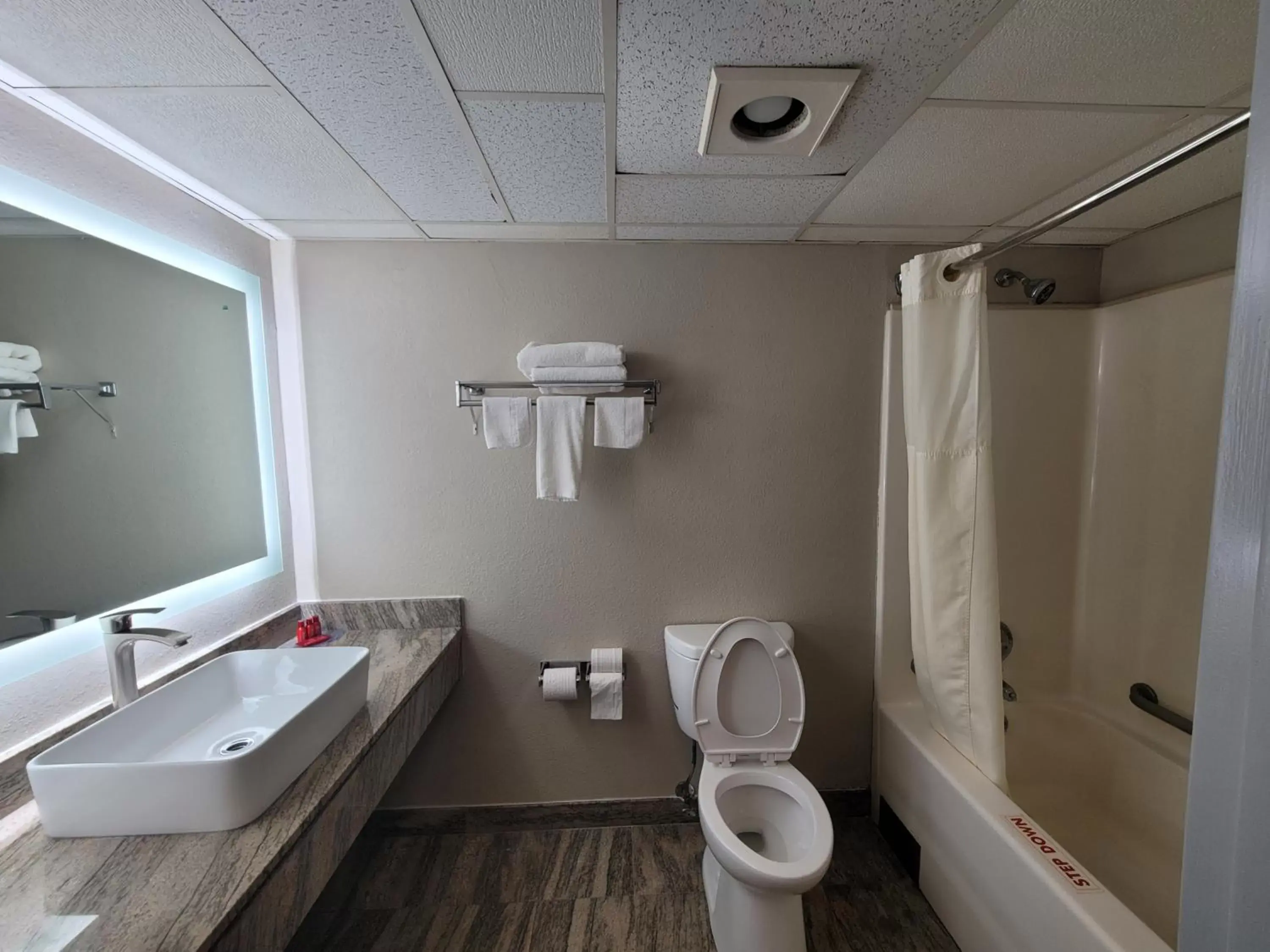 Bathroom in SureStay Plus Hotel by Best Western McGuire AFB Jackson