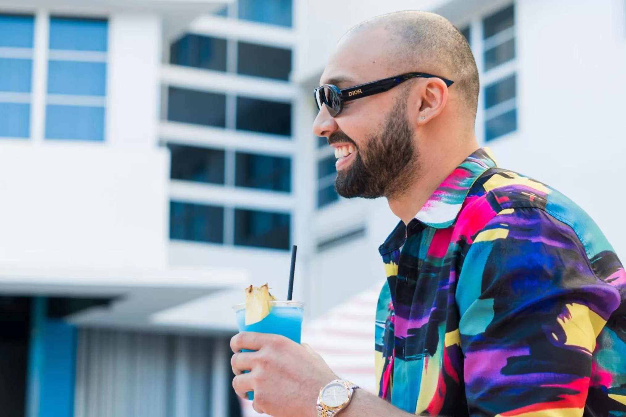 People in Clevelander Hotel