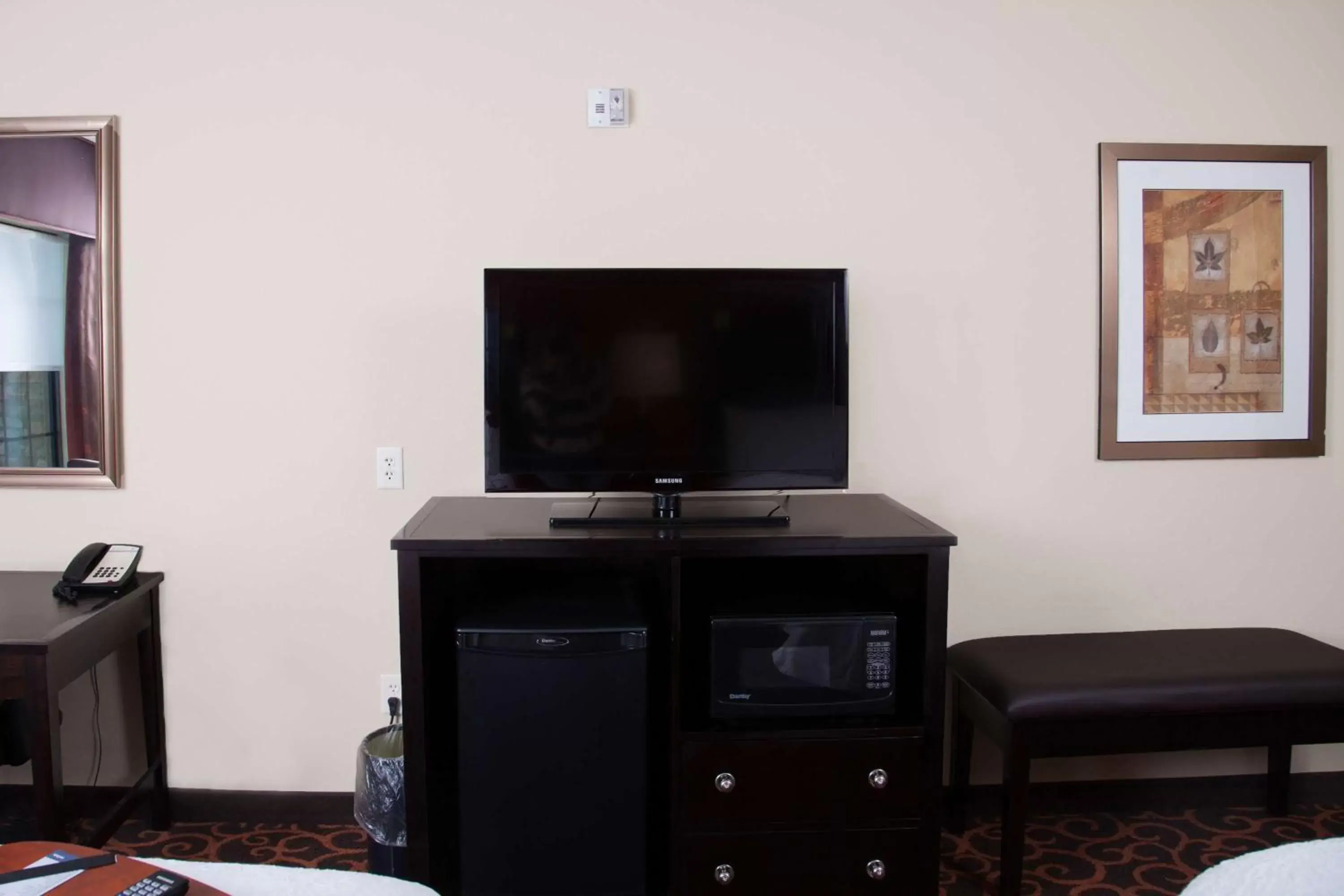 Bed, TV/Entertainment Center in Hampton Inn & Suites Dickinson ND
