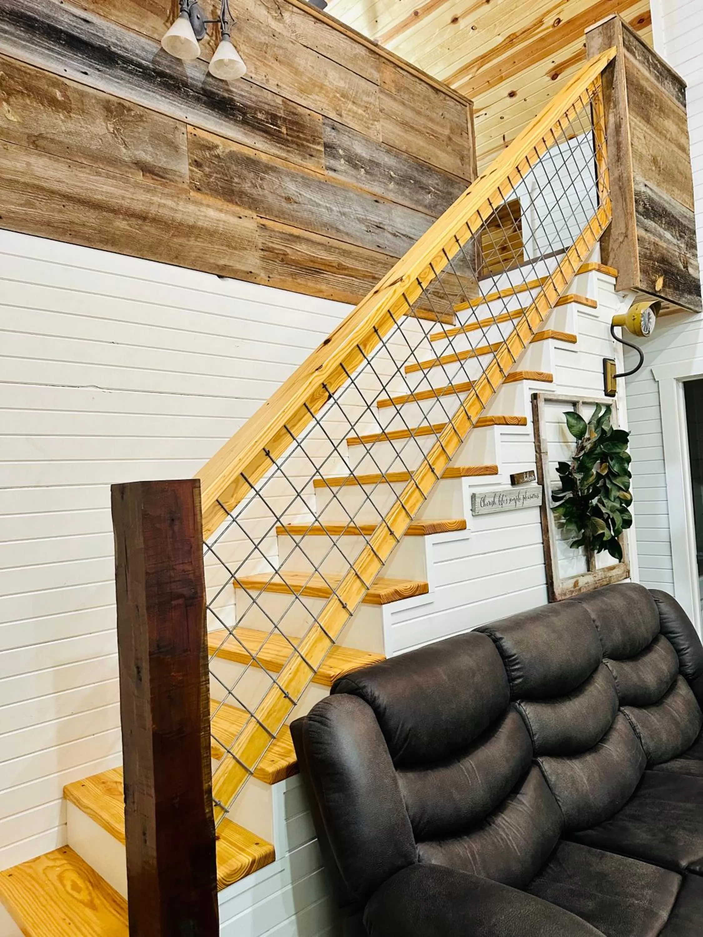 Living room in Knotty Squirrel Cabins