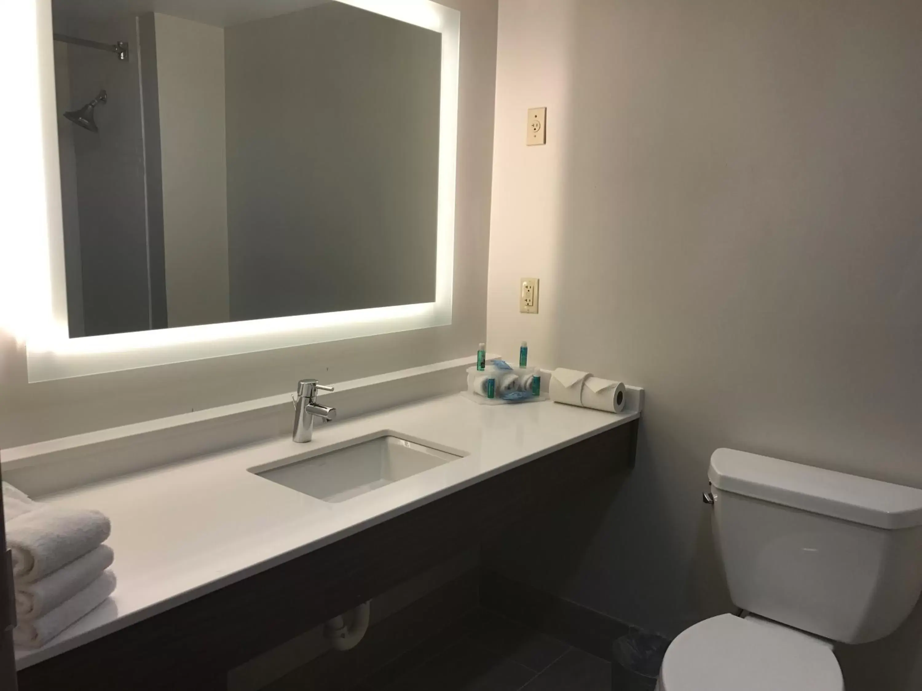 Toilet in Holiday Inn Express Hotel & Suites Louisville East, an IHG Hotel