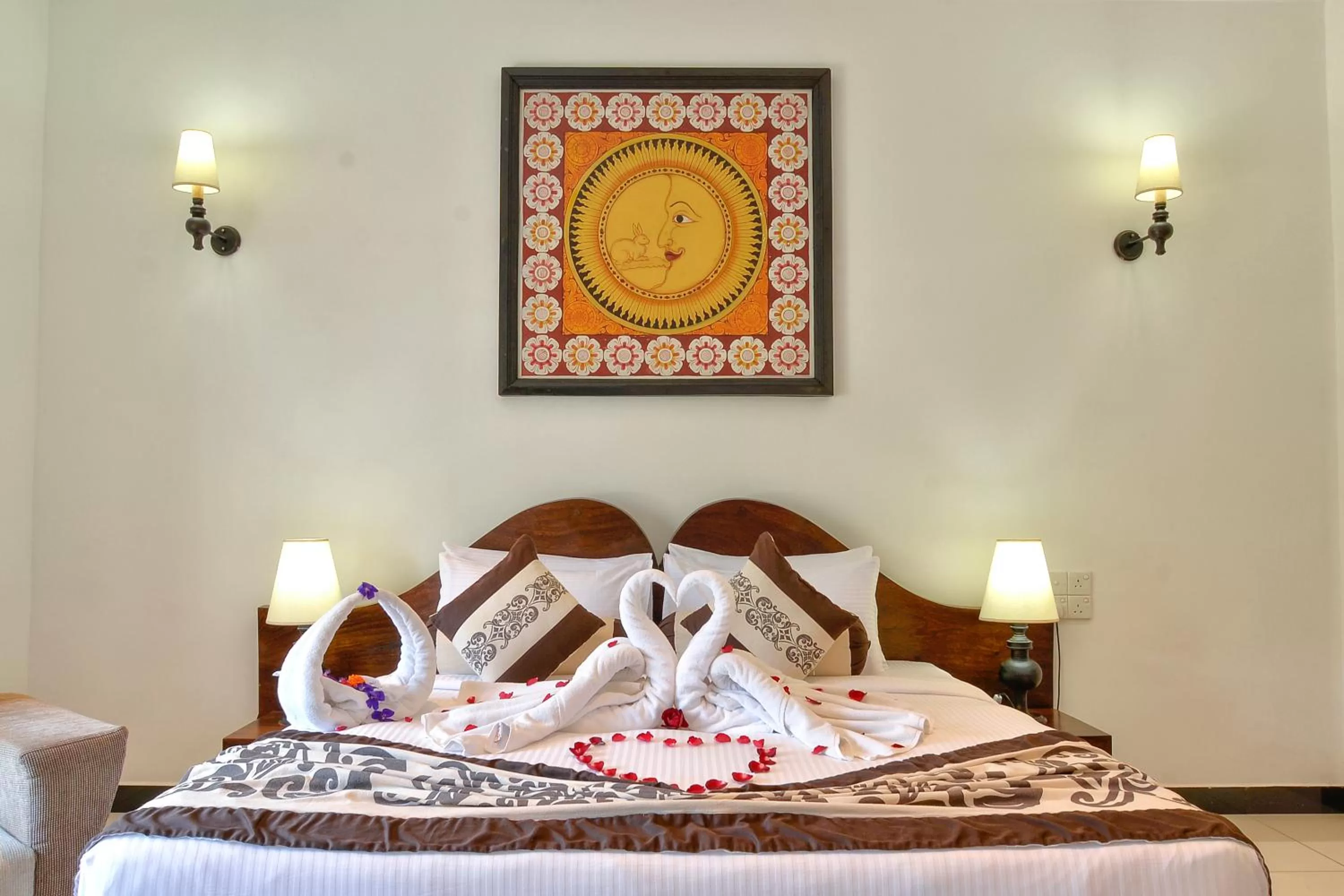 Decorative detail, Bed in Royal Kandyan Hotel
