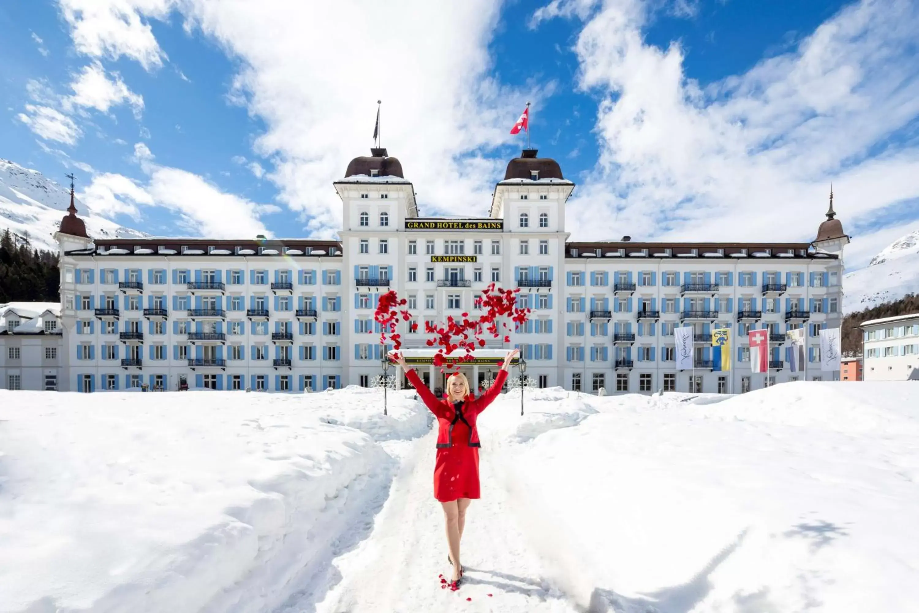 Property building, Winter in Grand Hotel des Bains Kempinski