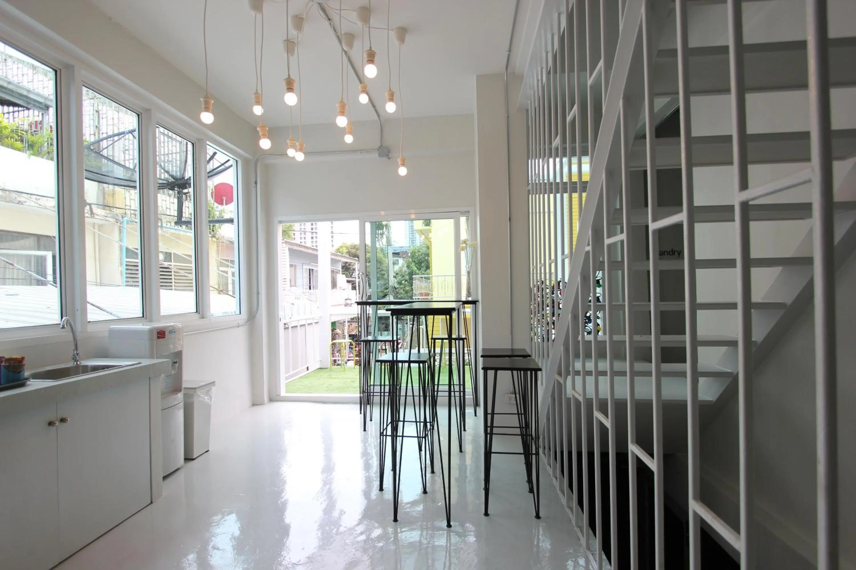 Seating area in Diff Hostel