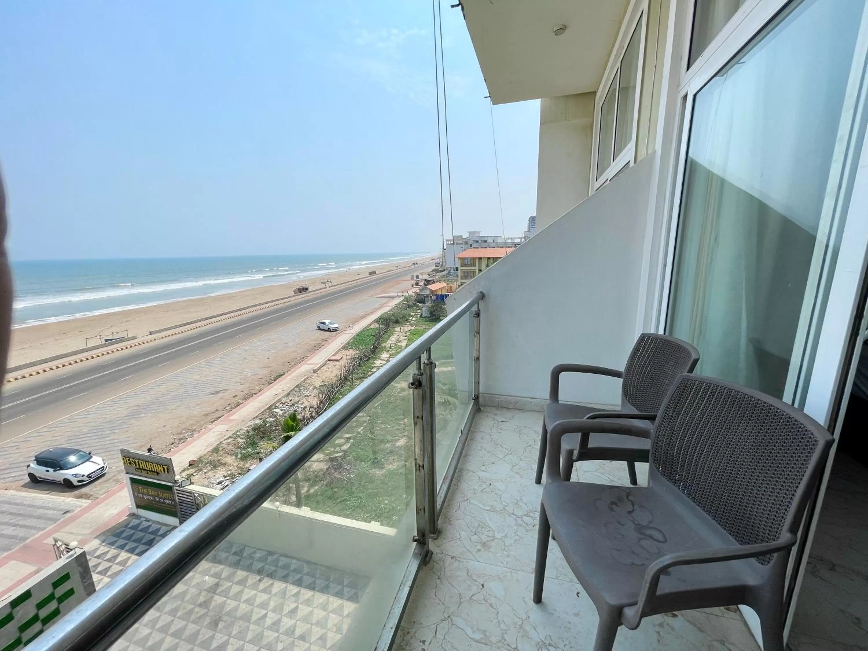 Balcony/Terrace in Hotel TBS sea view ! Puri