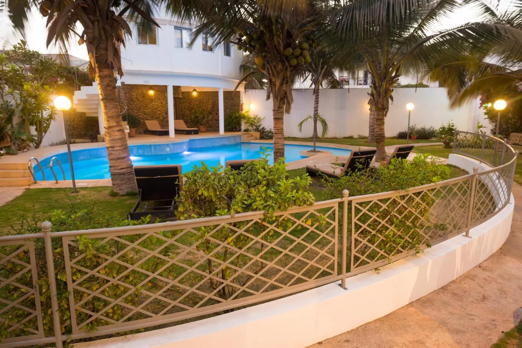 Pool view in La Résidence