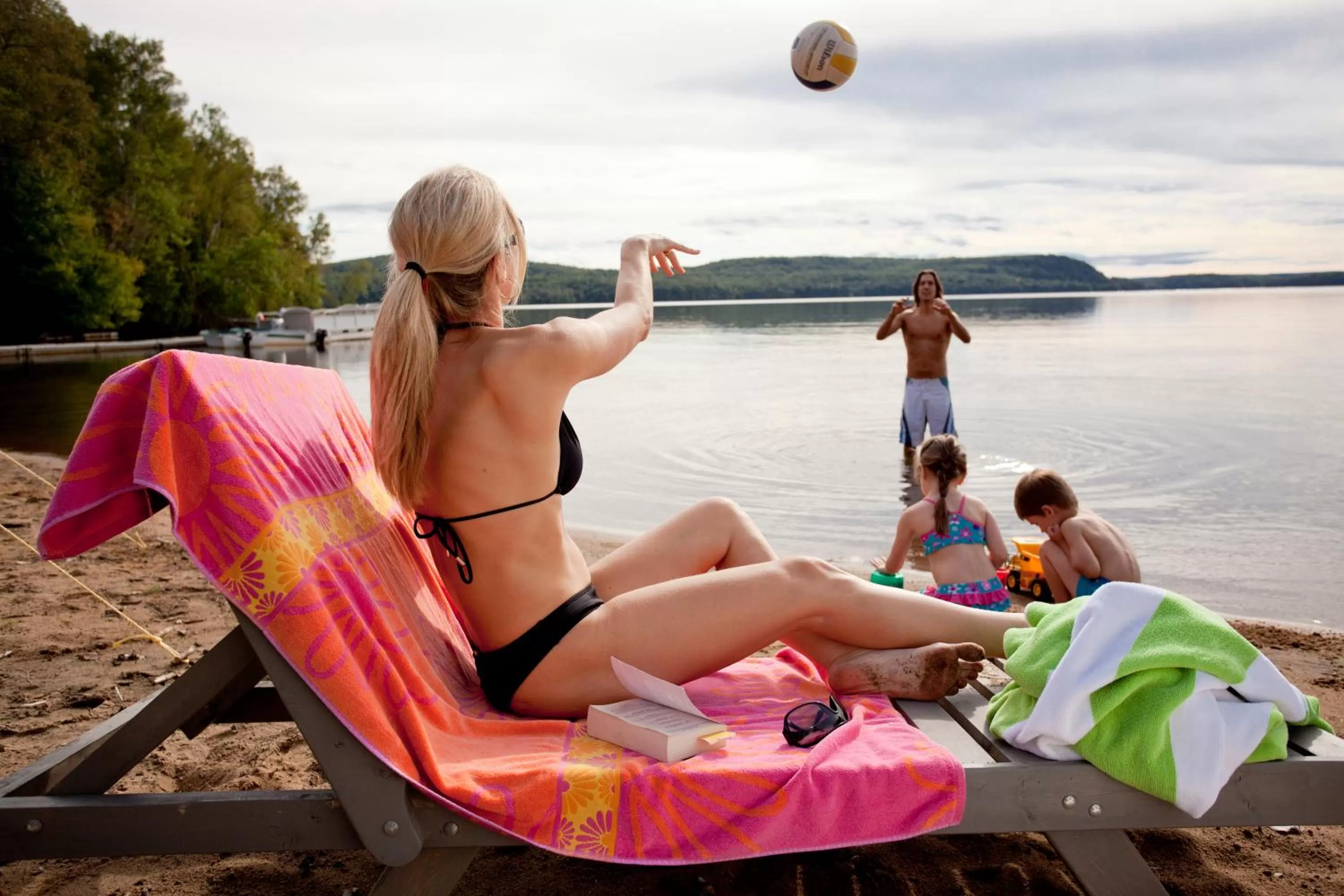Beach in Auberge du Lac-à-l'Eau-Claire