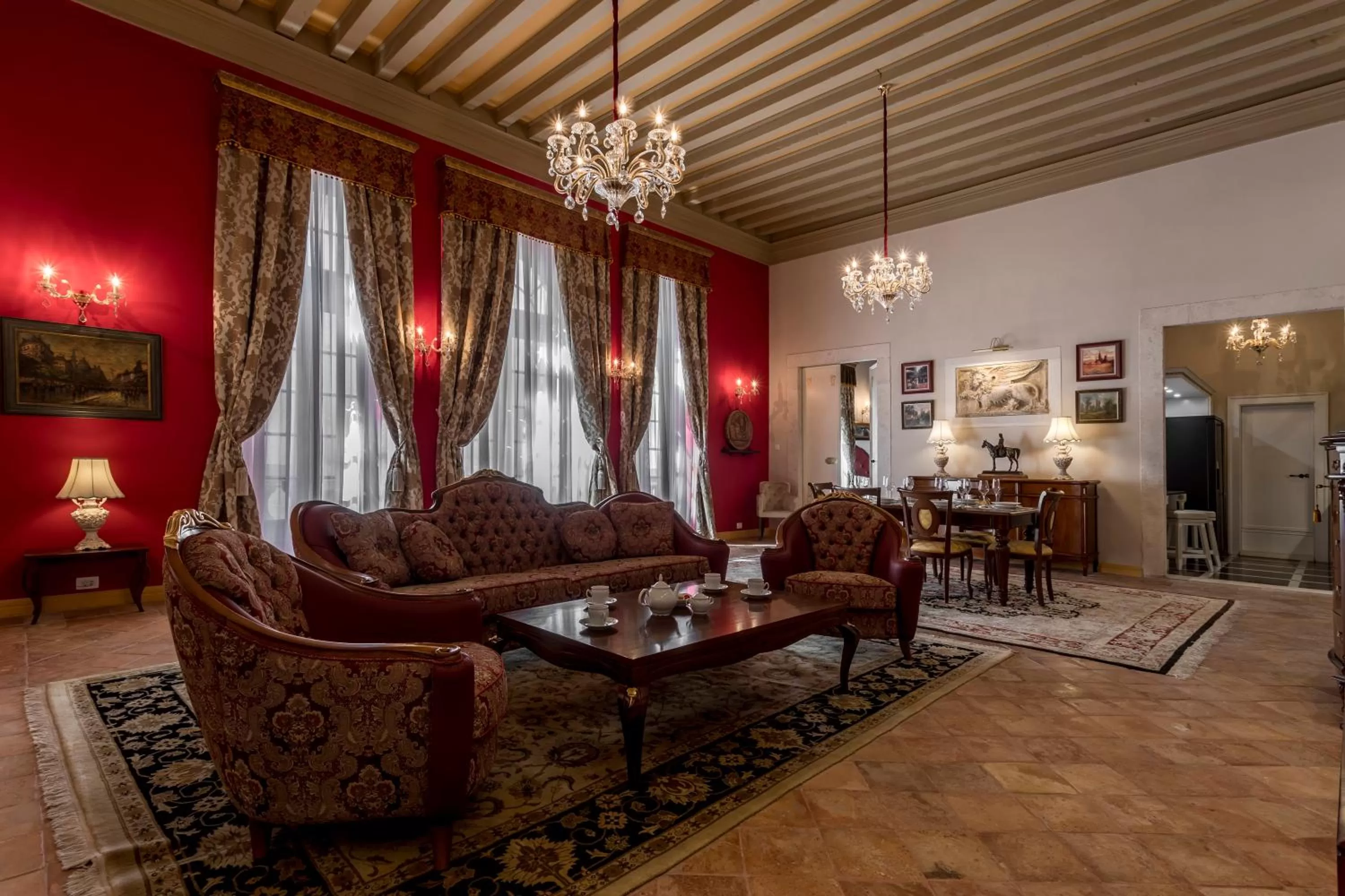 Living room in Villa Nepos Hotel