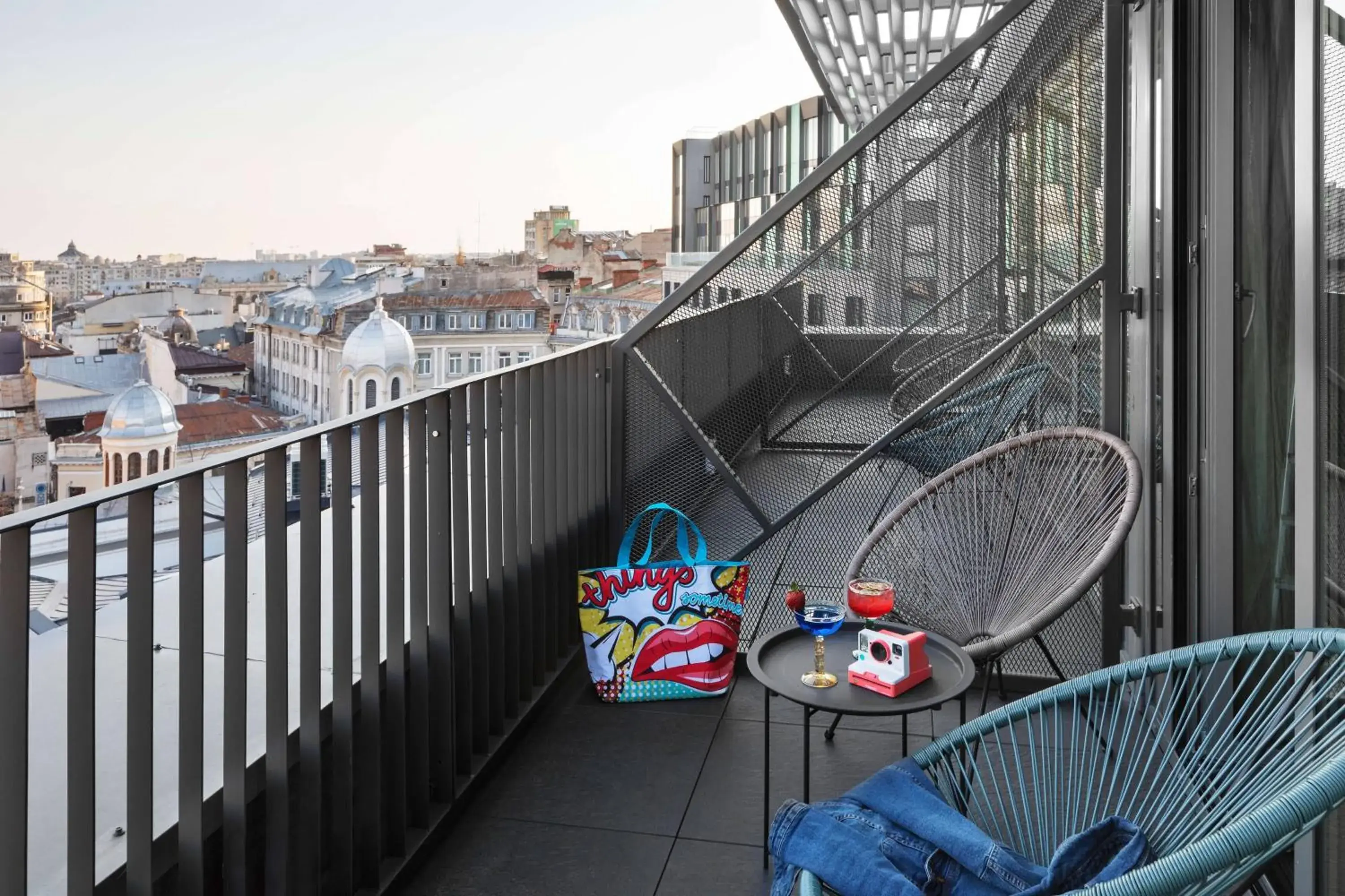 Photo of the whole room, Balcony/Terrace in Moxy Bucharest Old Town