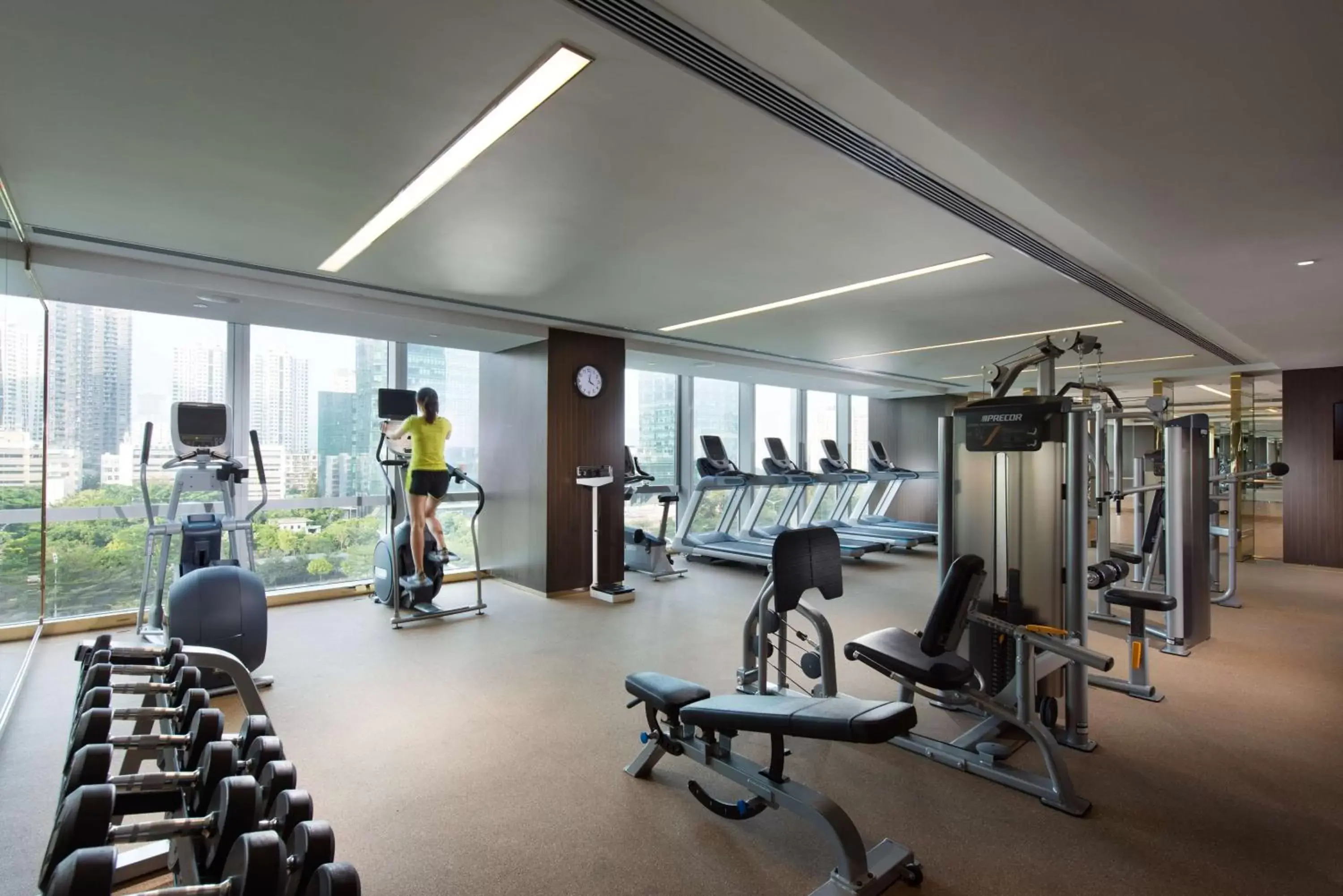 Fitness centre/facilities in Hilton Shenzhen Futian, Metro Station at Hotel Front Door, Close to Futian Convention & Exhibition Center Fitness centre/facilities in Hilton Shenzhen Futian, Metro Station at Hotel Front Door, Close to Futian Convention & Exhibition Center