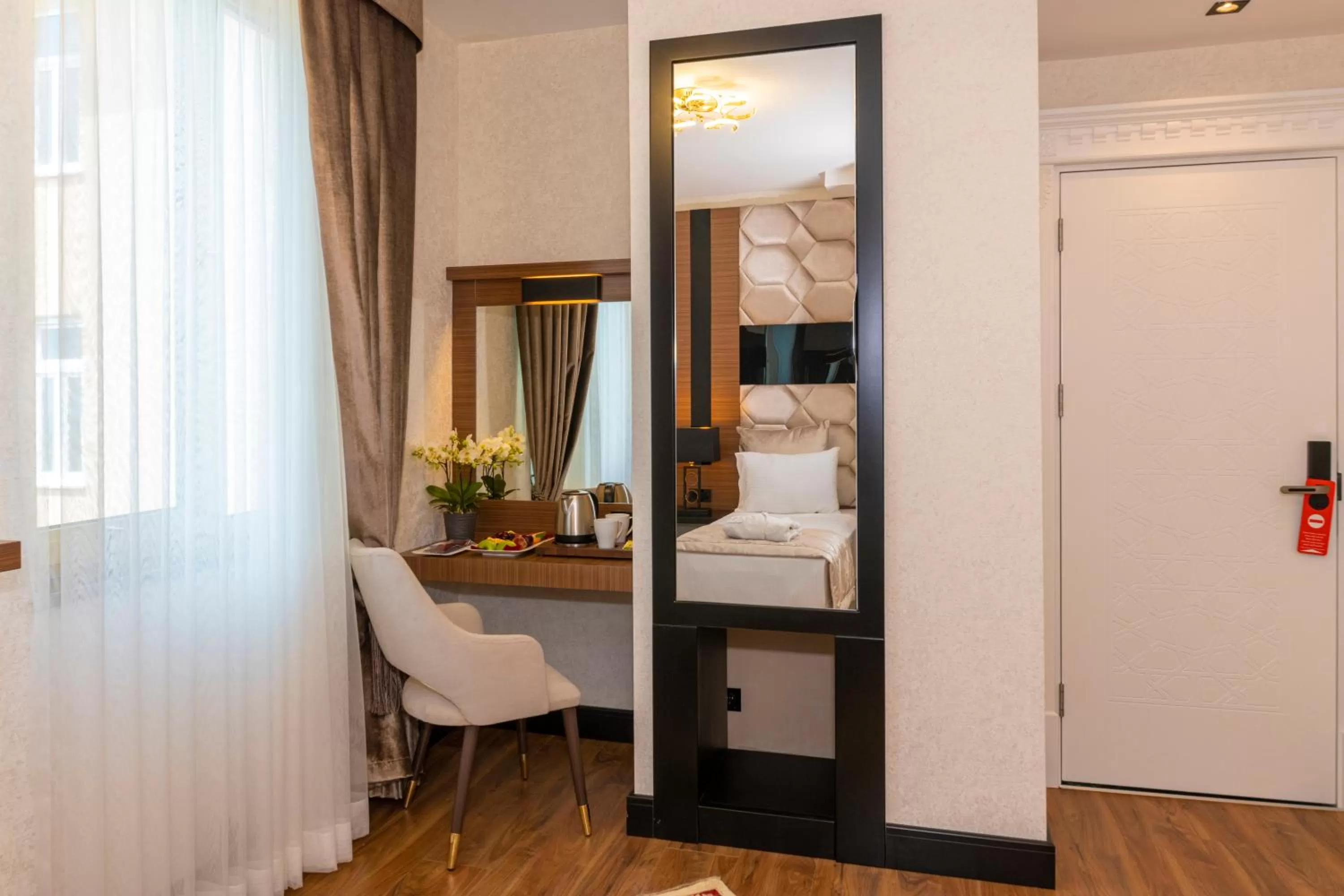 Decorative detail, Bed in Eastanbul Suites