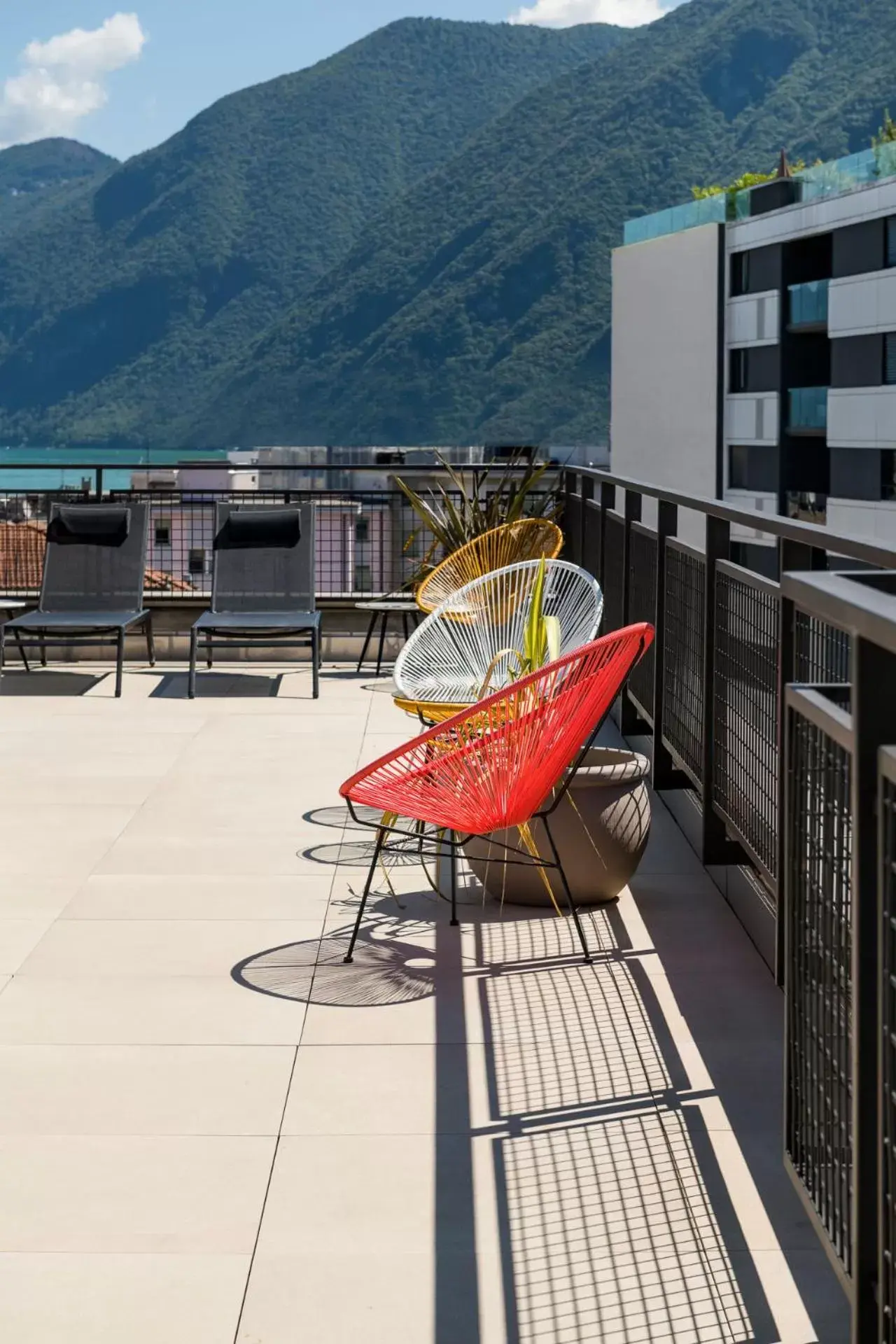 View (from property/room), Balcony/Terrace in Hotel Admiral Lugano