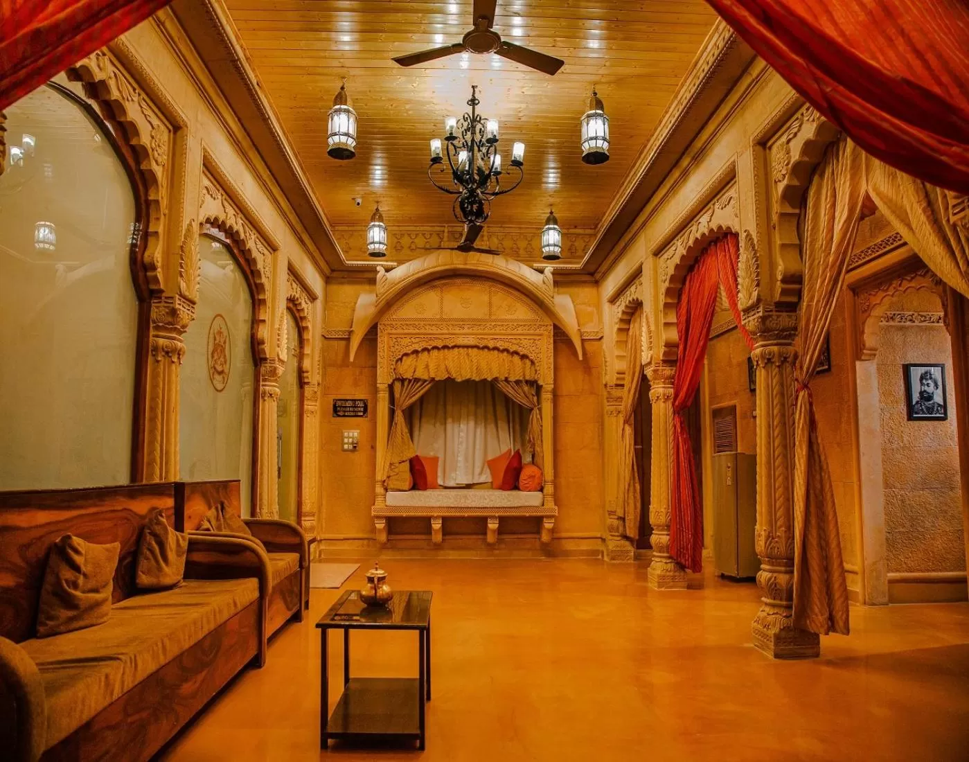 Lobby or reception in Hotel Lal Garh Fort And Palace