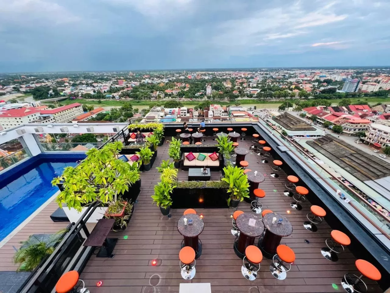 Bird's eye view in V V Hotel Battambang
