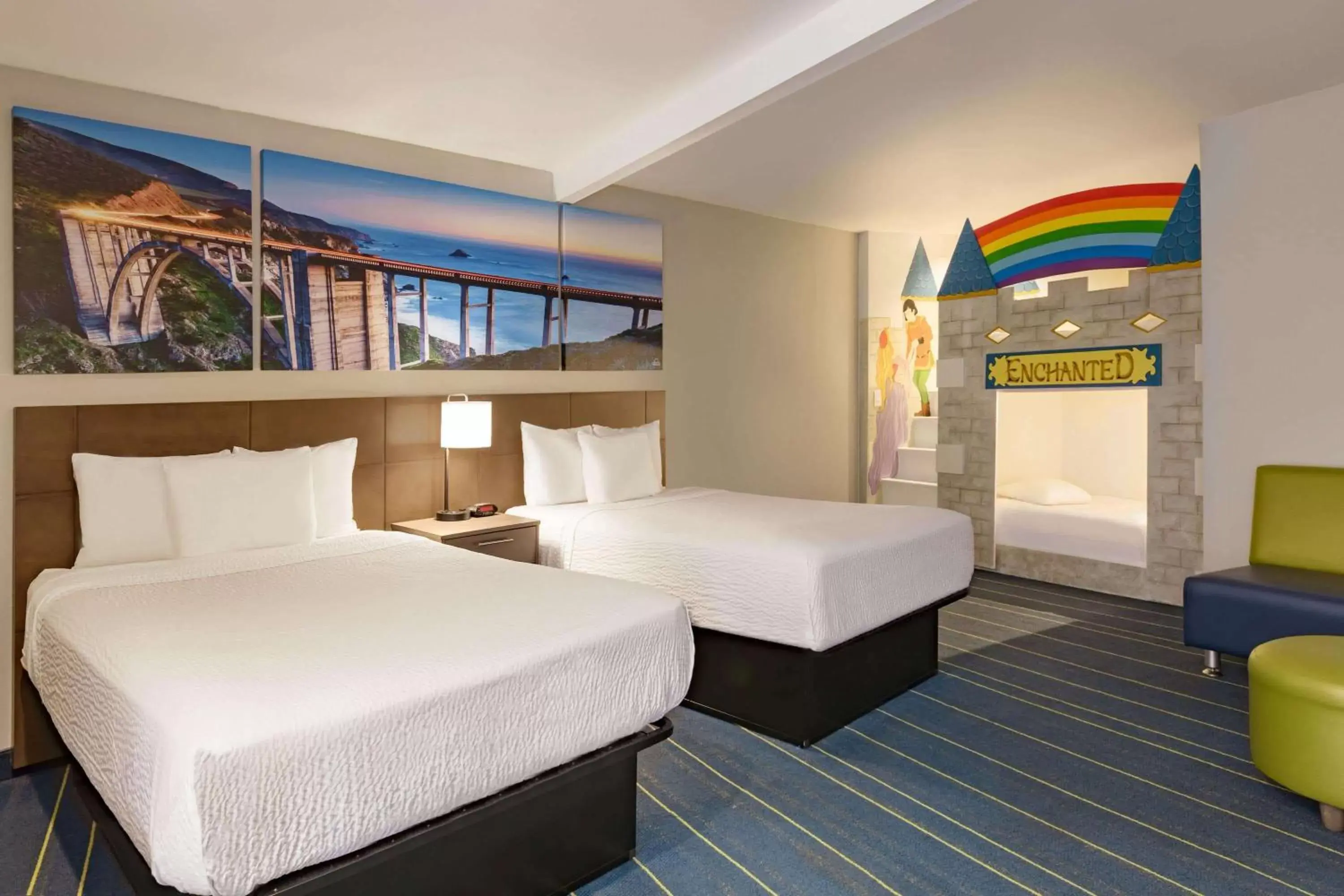 2 Queen Beds and Bunk Bed, Studio Suite, Non-Smoking in Days Inn & Suites by Wyndham Anaheim At Disneyland Park 2 Queen Beds and Bunk Bed, Studio Suite, Non-Smoking in Days Inn & Suites by Wyndham Anaheim At Disneyland Park