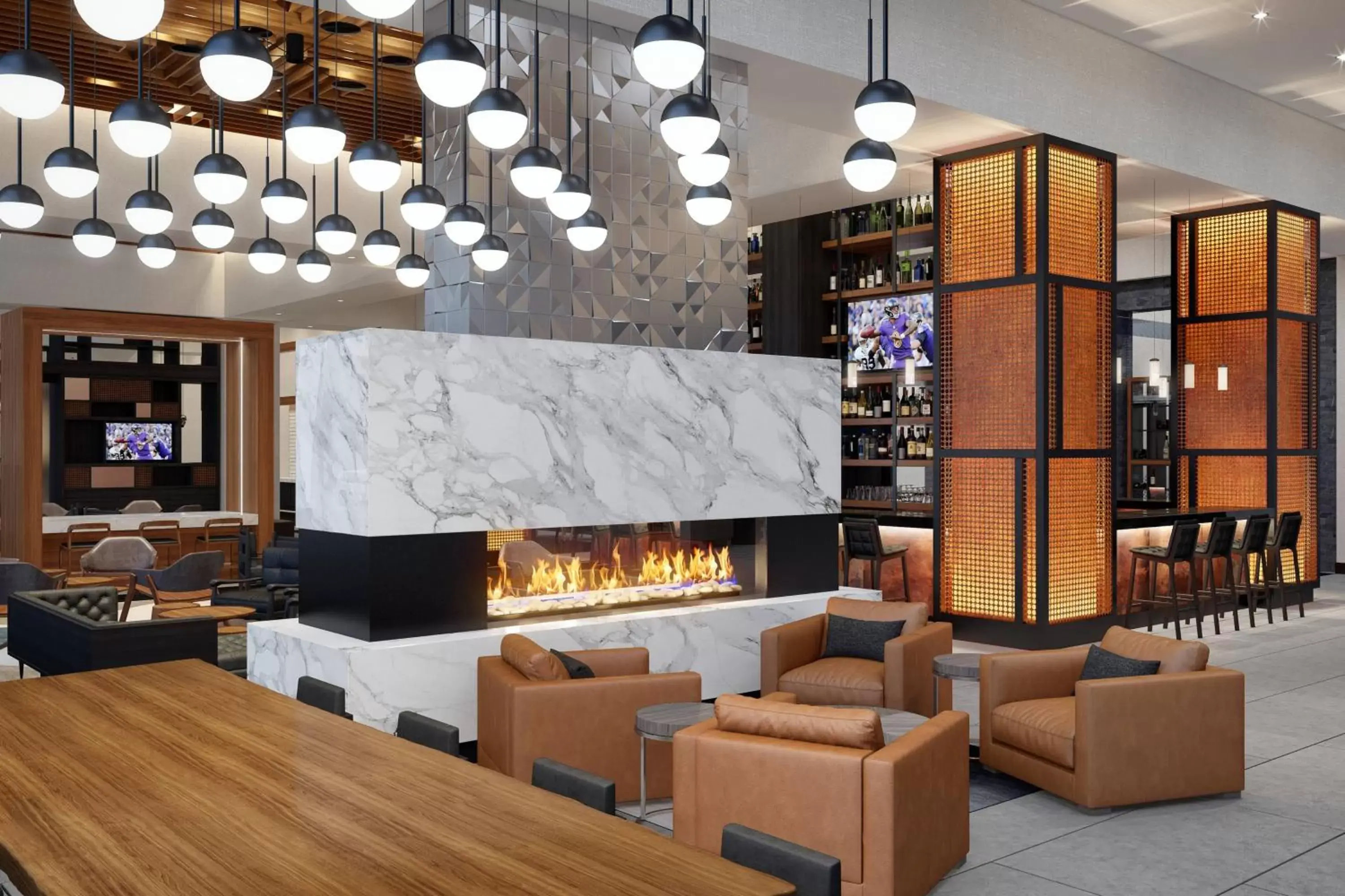 Lounge or bar, Lounge/Bar in Marriott Owings Mills Metro Centre