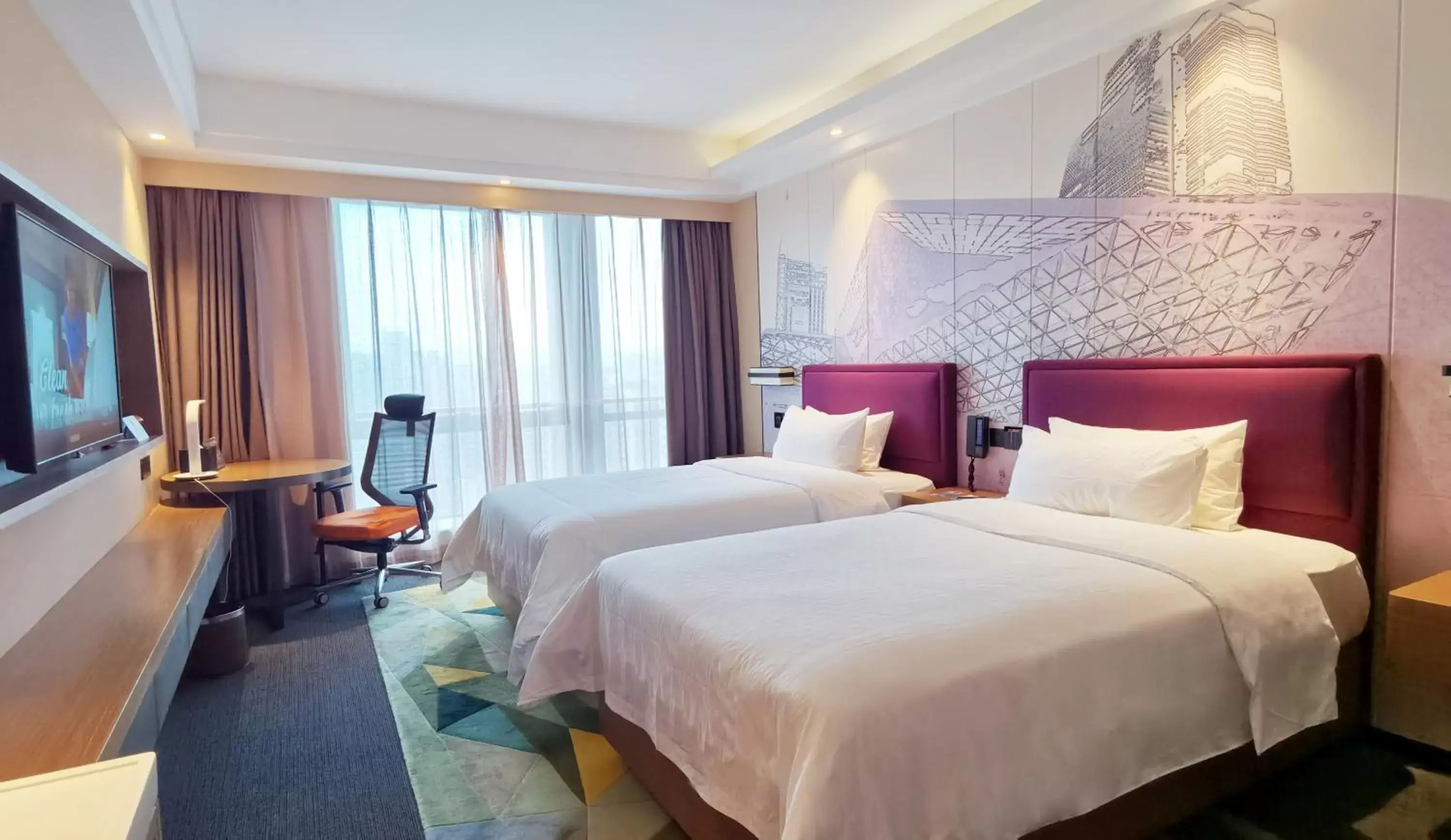 Bed in Hampton by Hilton Guangzhou Zhujiang New Town