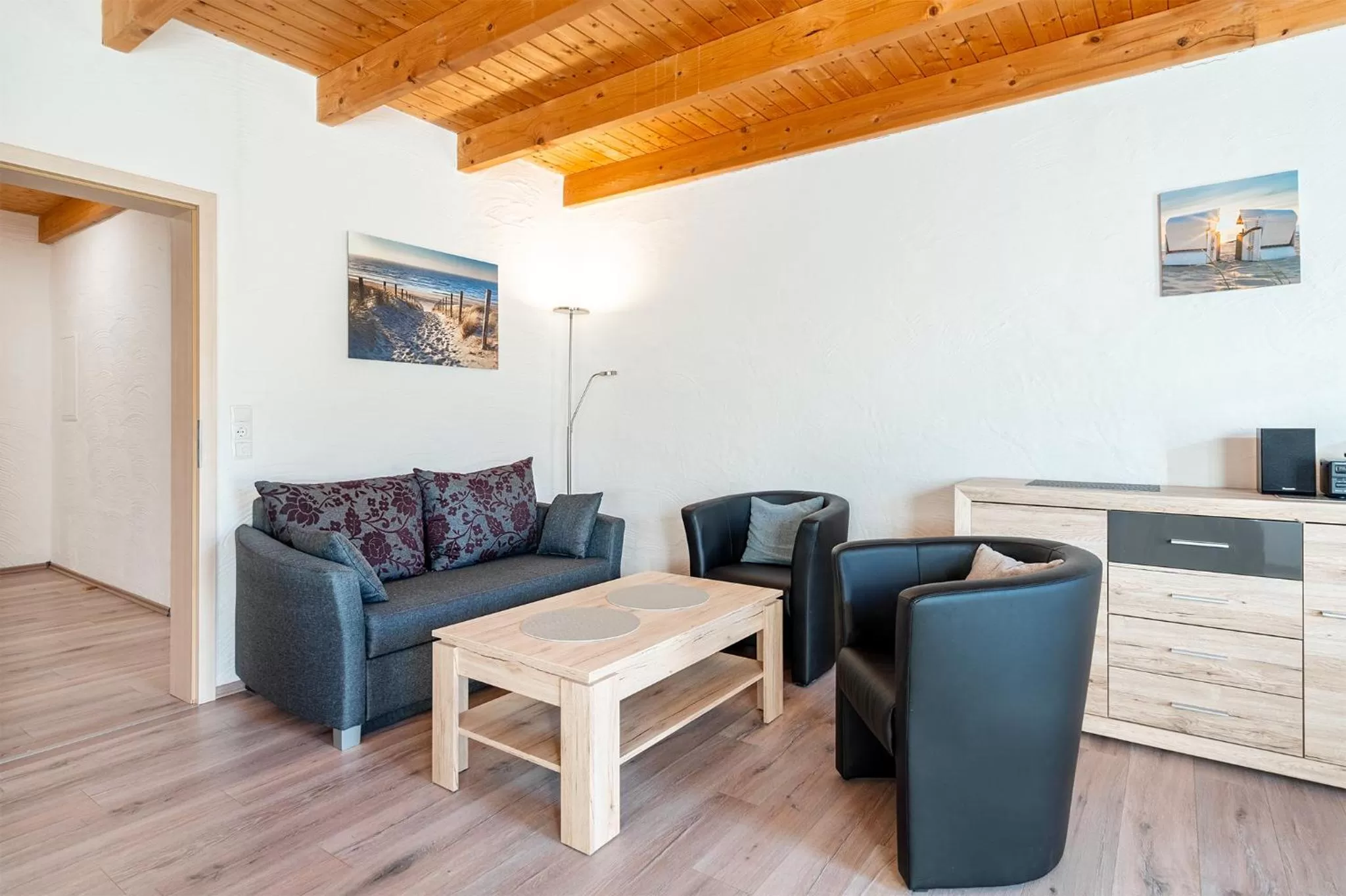 Living room in Villa Moorstern am Badesee Tannenhausen