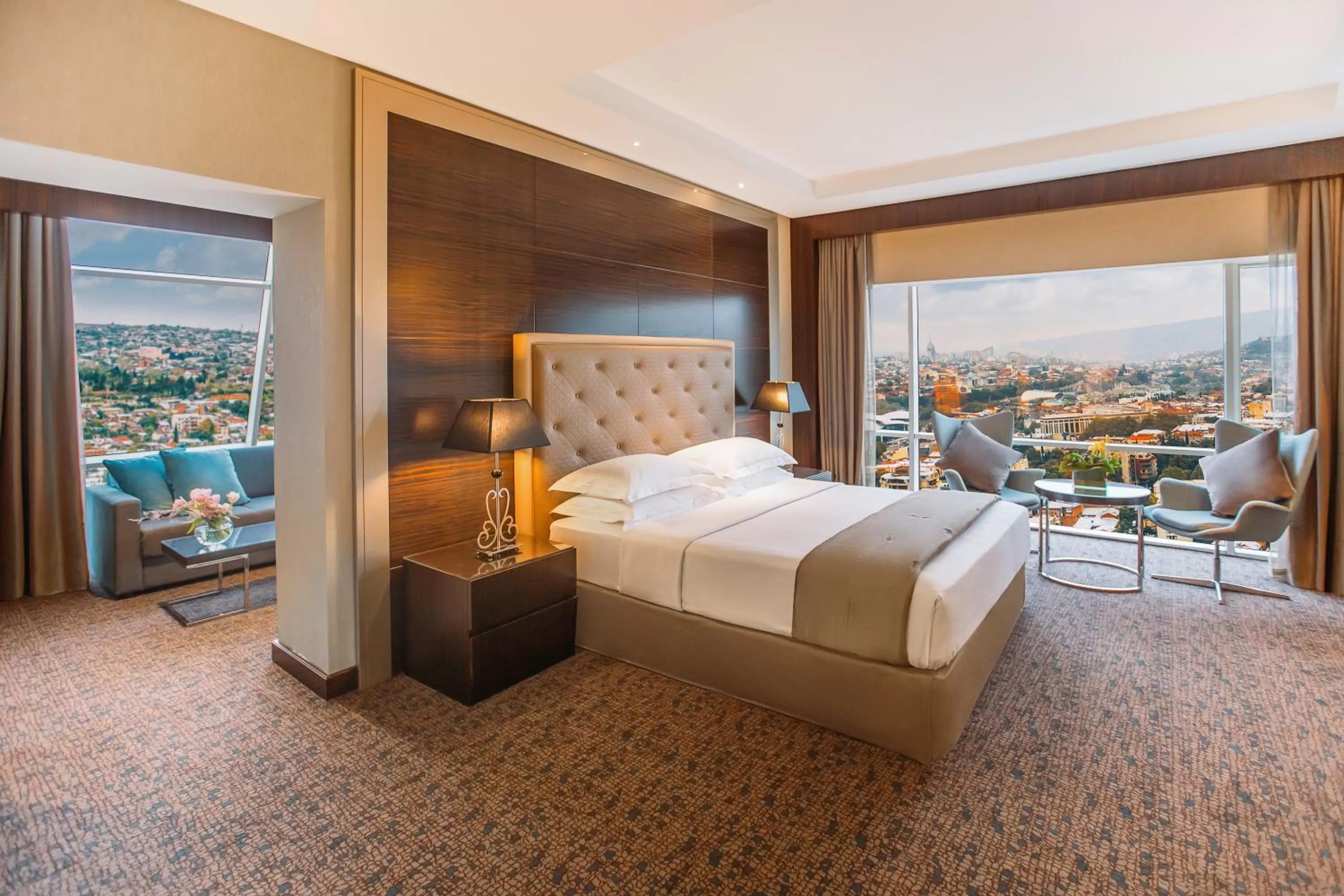 View (from property/room), Bed in The Biltmore Tbilisi Hotel