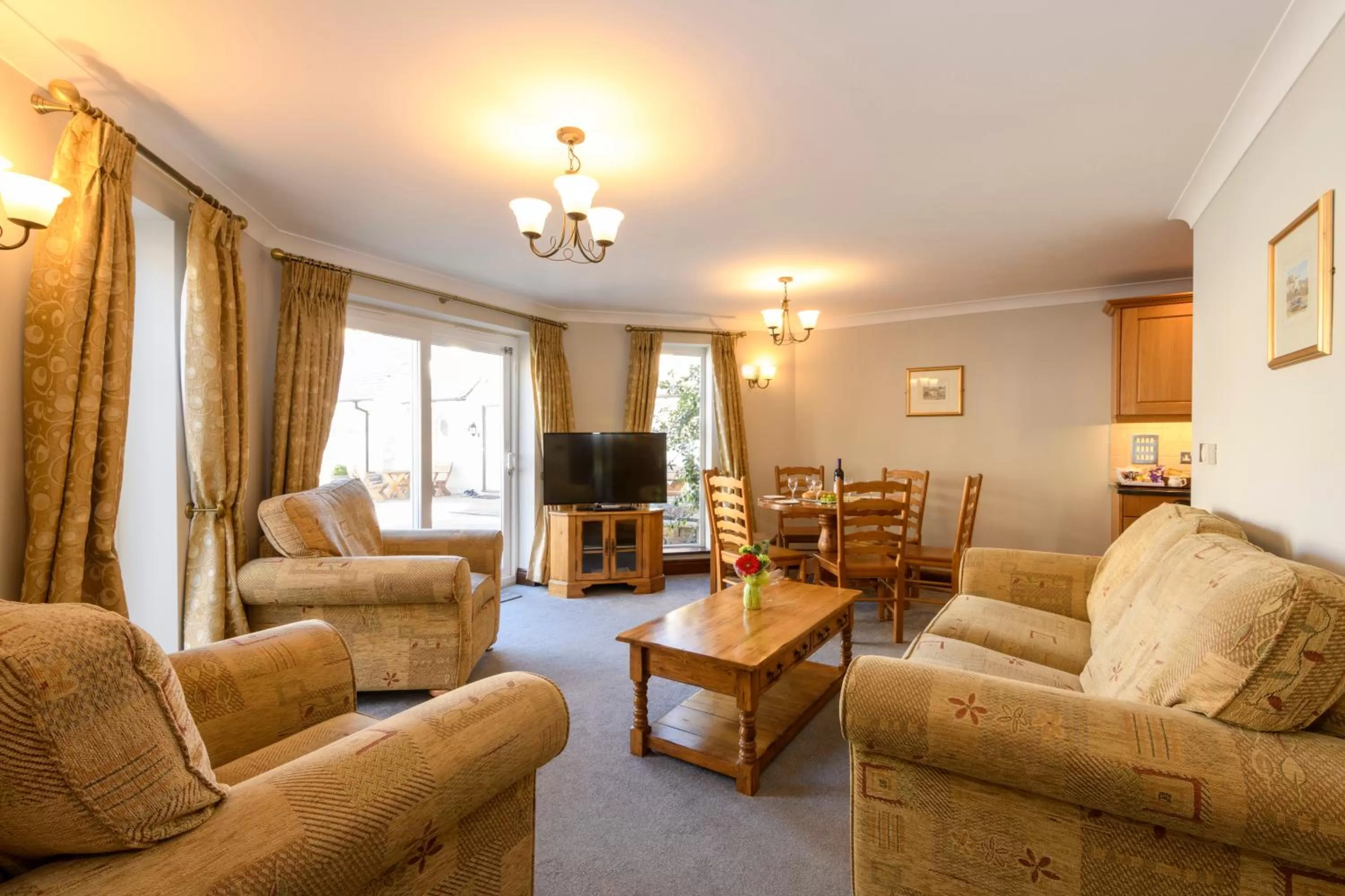 Living room in Porth Veor Manor Villas & Apartments