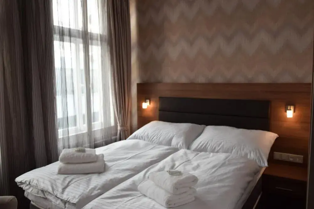 Bed in Hotel Prague Star