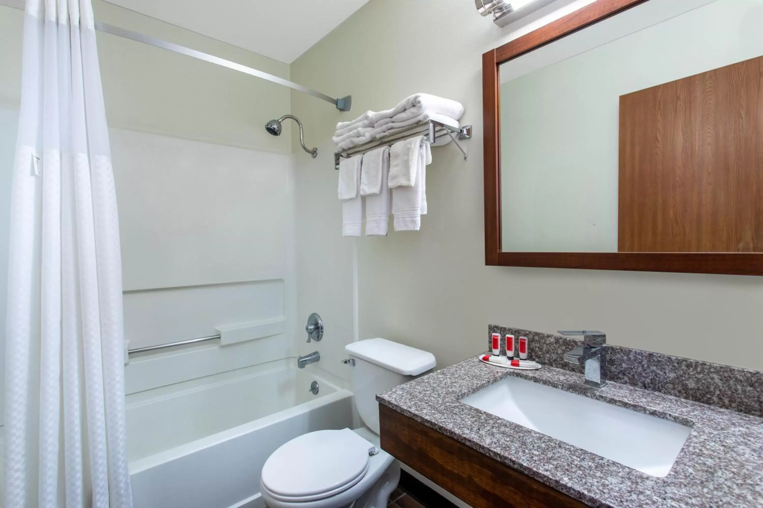 Bathroom in Super 8 by Wyndham Dubois Bathroom in Super 8 by Wyndham Dubois