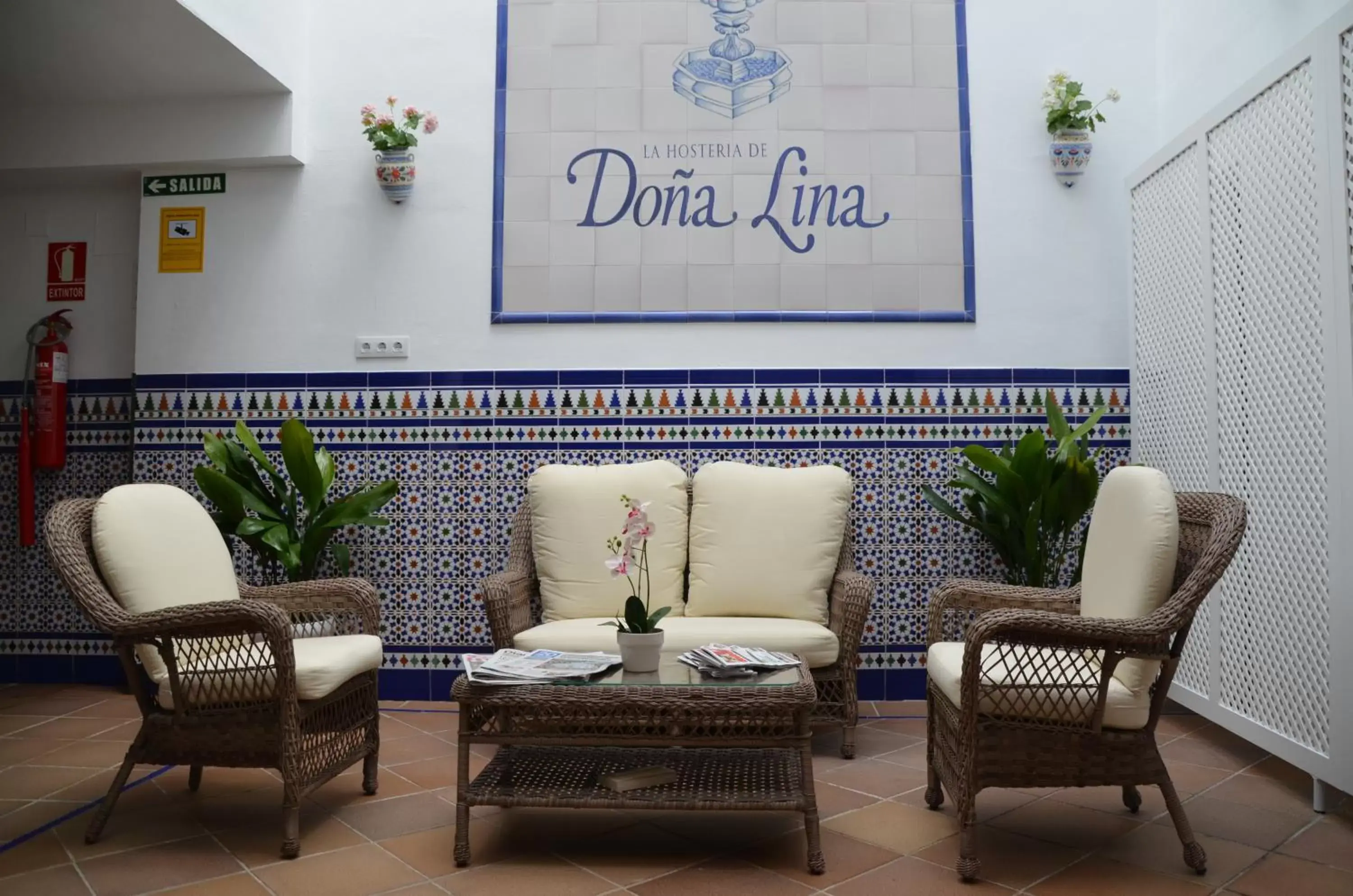 Lobby or reception in Hotel Doña Lina