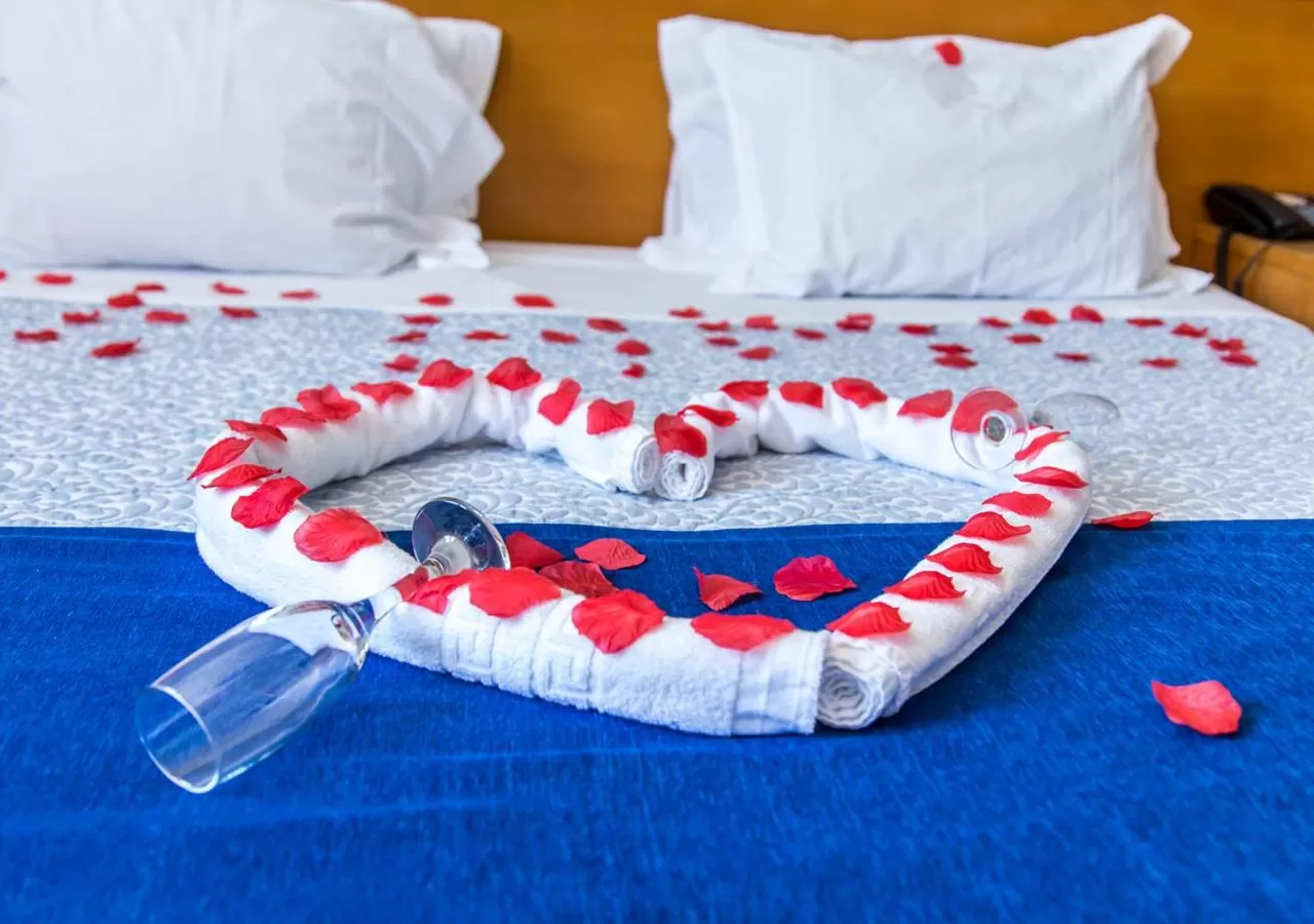 Bed in Hotel Columbano