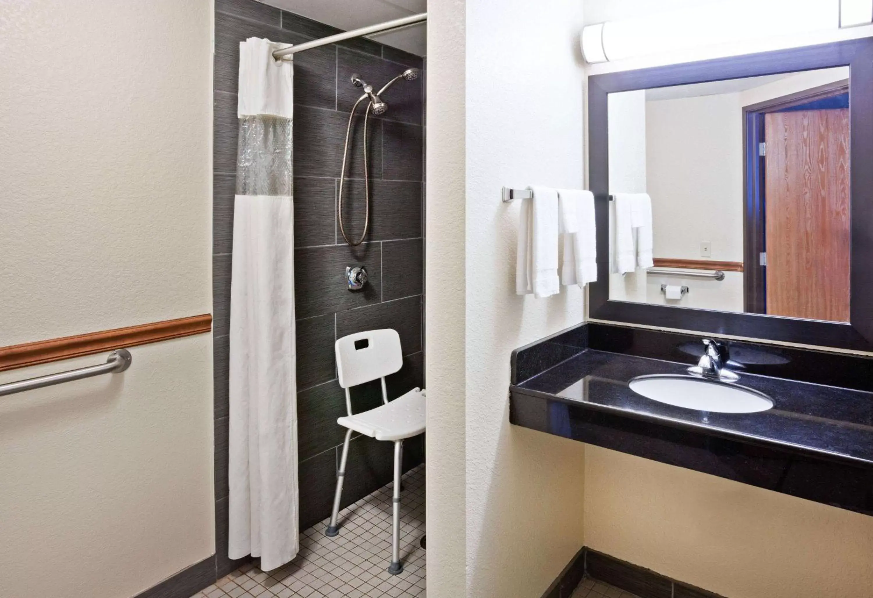 Shower, Bathroom in AmericInn by Wyndham Plover Stevens Point