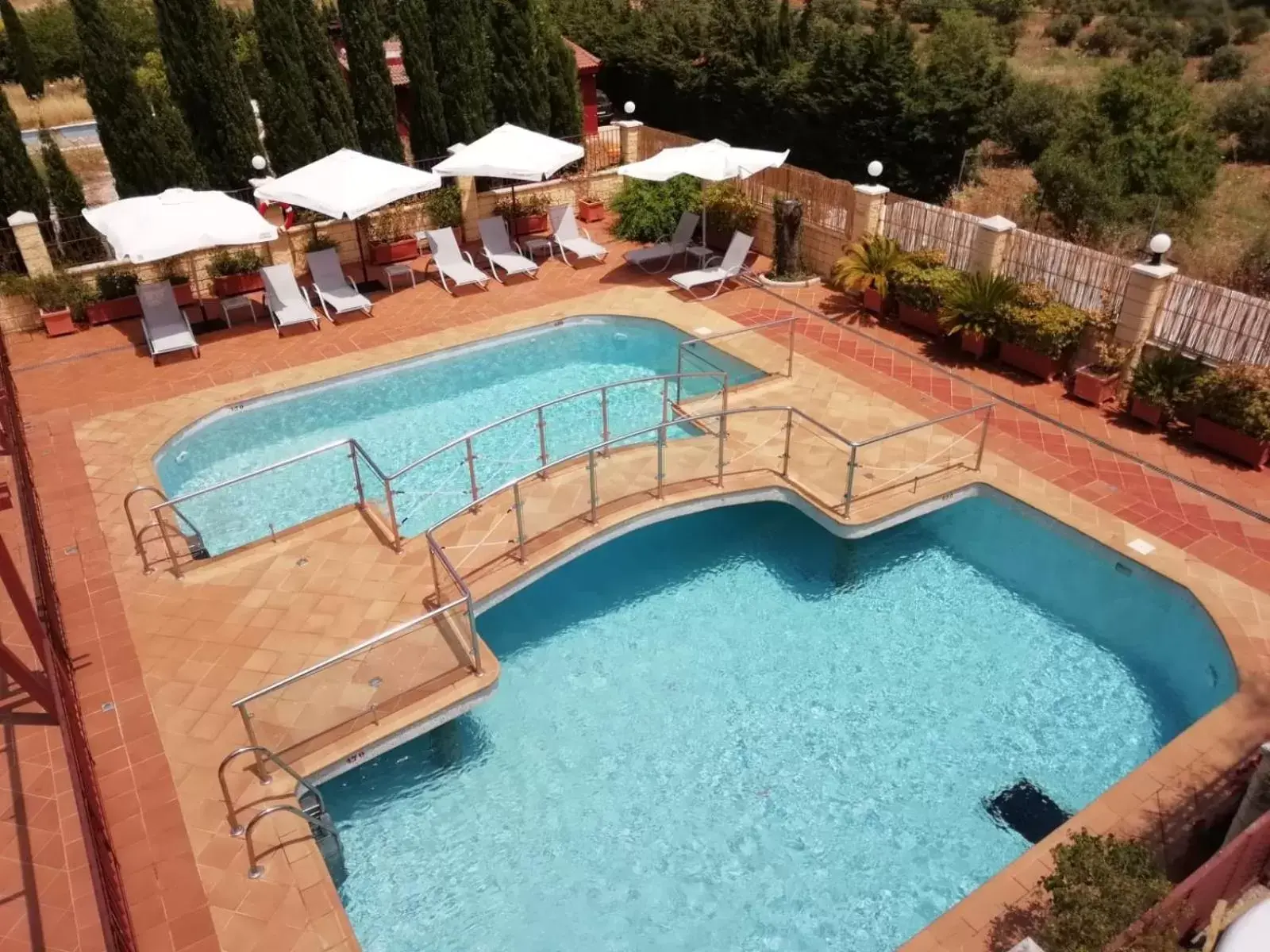 Pool View in Hotel Sierra Hidalga