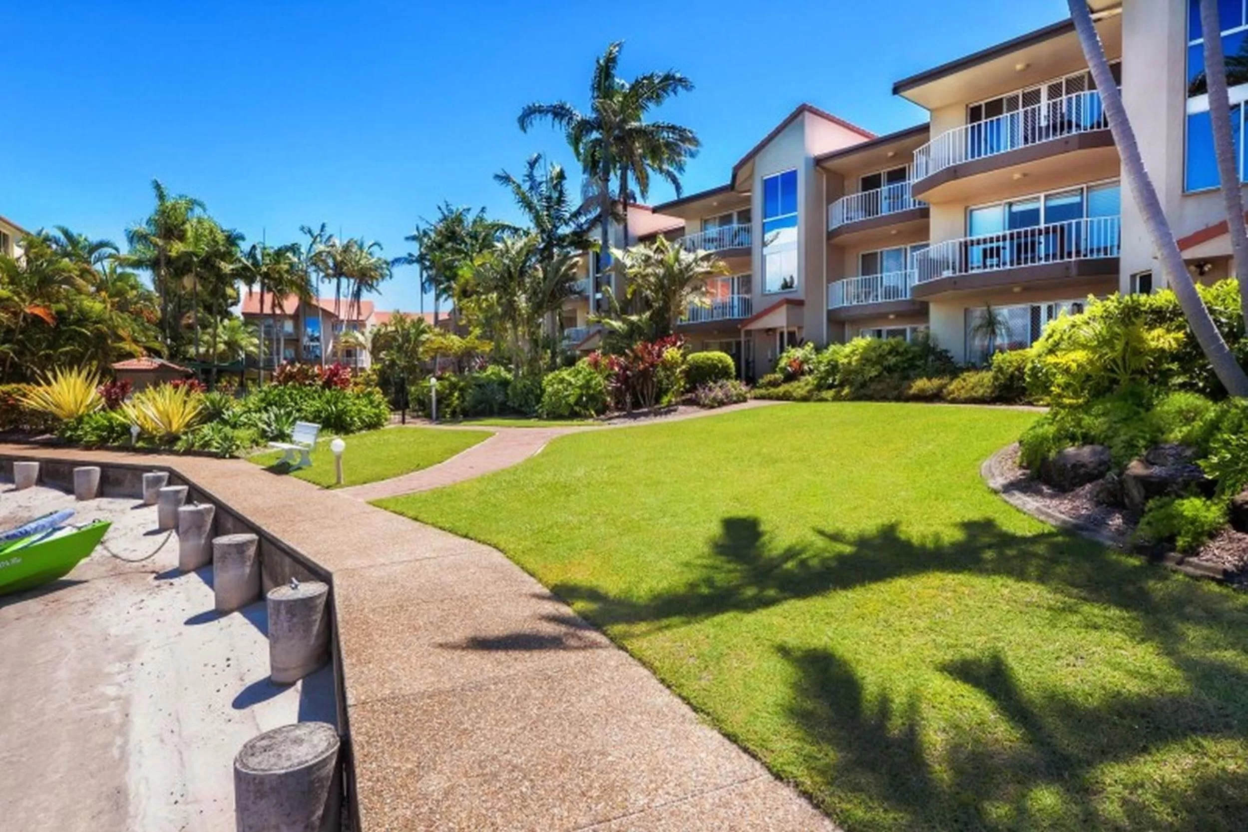 Garden view in Bayview Waters Apartments