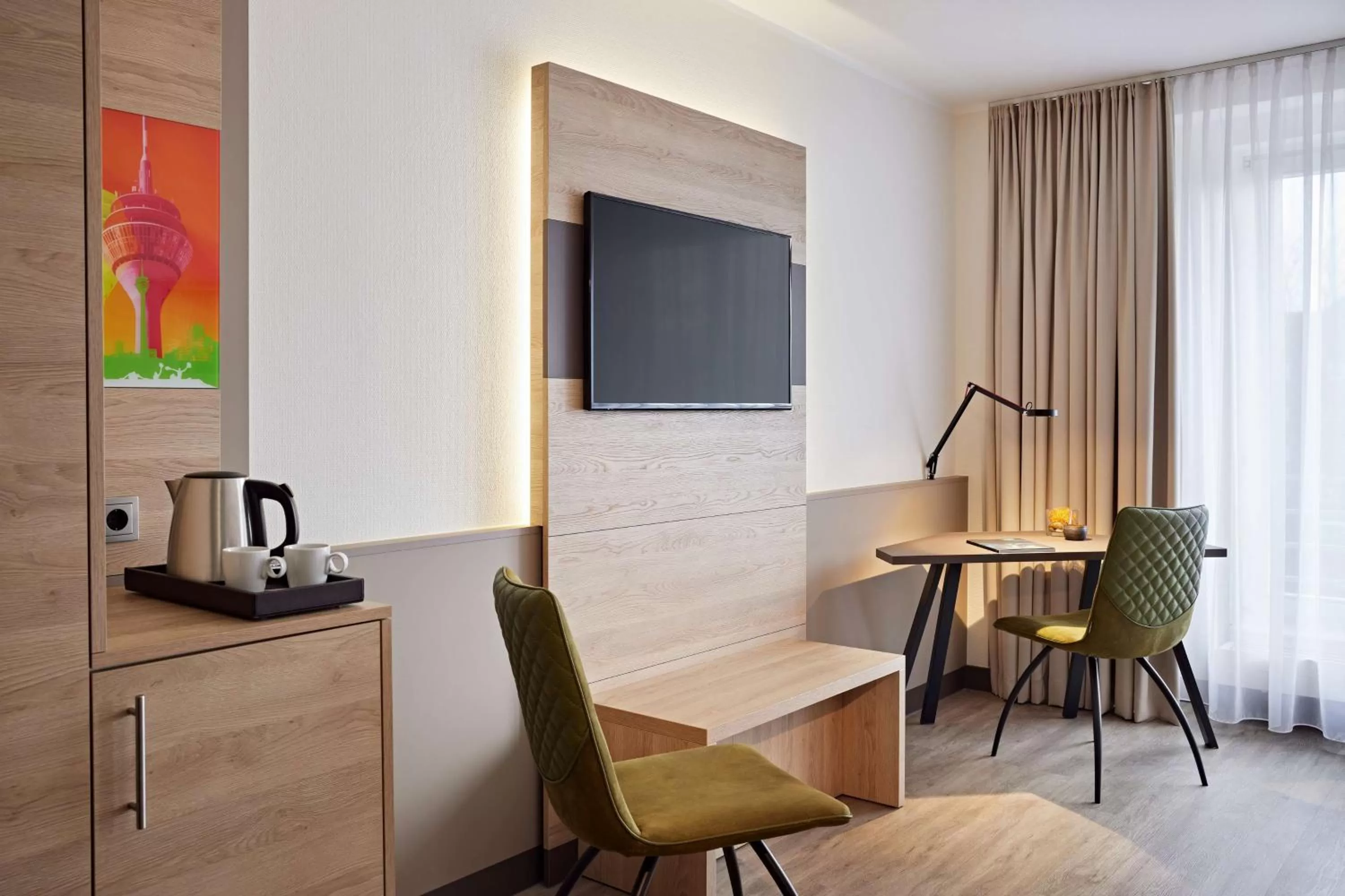 Bedroom in Lindner Hotel Dusseldorf Airport, part of JdV by Hyatt