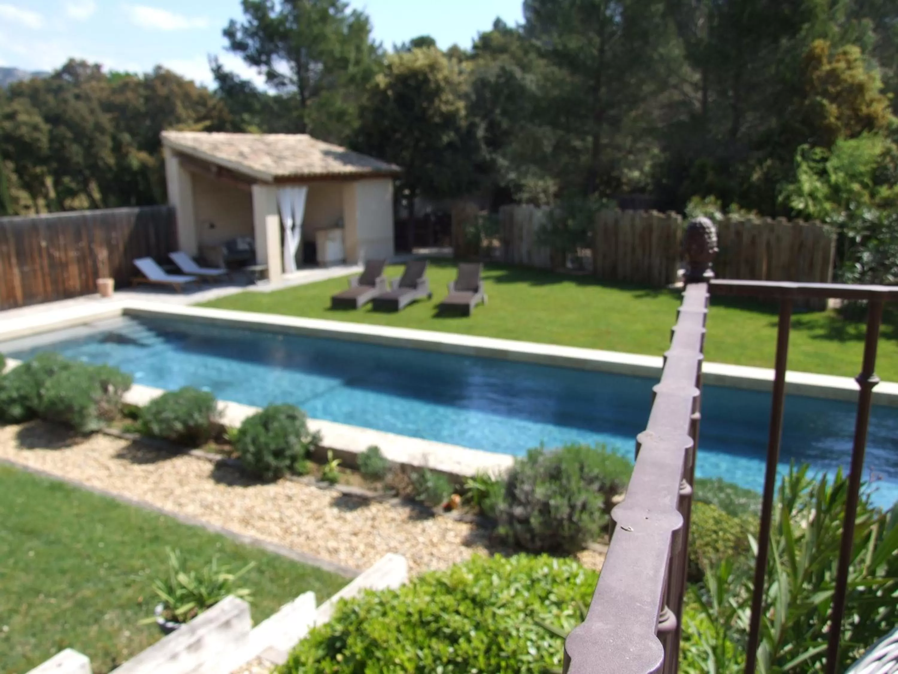 Pool view in La bergerie de Nano