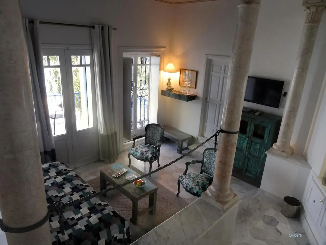 Bedroom, Seating Area in La Villa Bleue