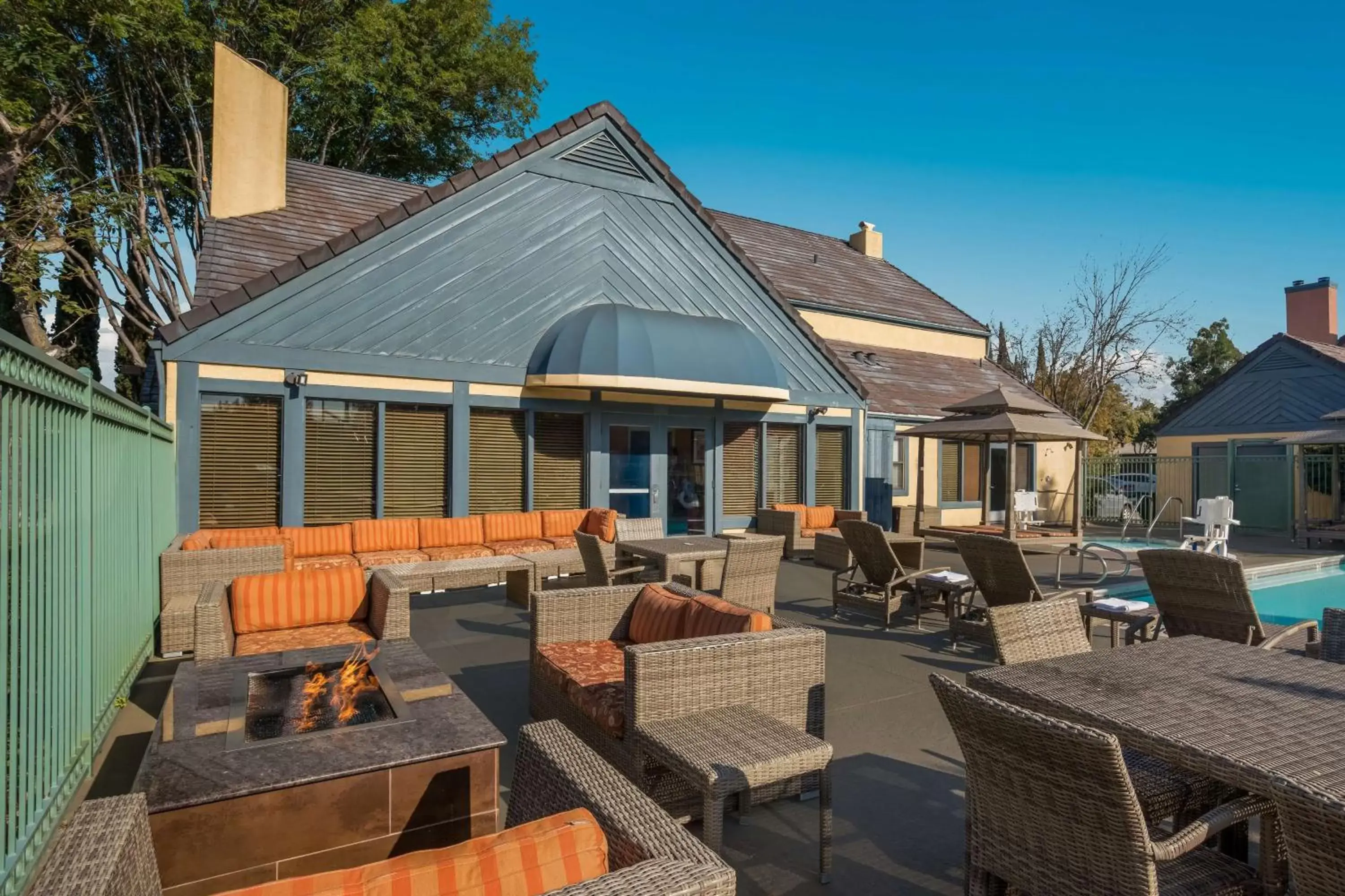 Pool view in SenS Suites Livermore; SureStay Collection by Best Western